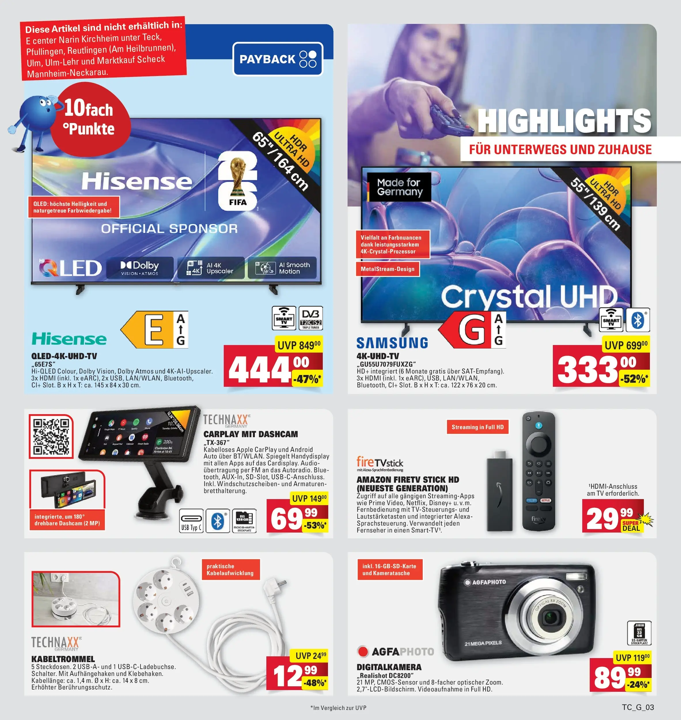 Edeka prospekt Göppingen (ab 26.05.2026) » Angebote Online | Seite: 35 | Produkte: Hisense, Digitalkamera, TV, Audio