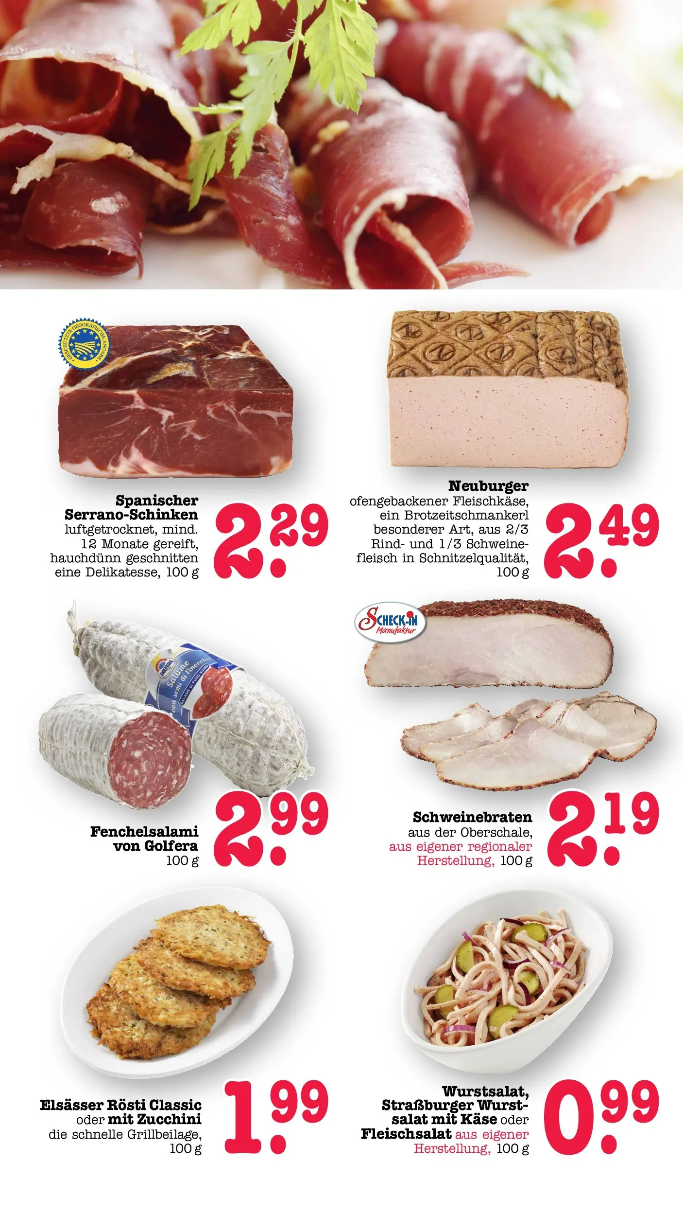 Edeka prospekt Wörth Am Rhein (ab 26.05.2026) » Angebote Online | Seite: 9 | Produkte: Wurst, Salami, Schweinefleisch, Zucchini