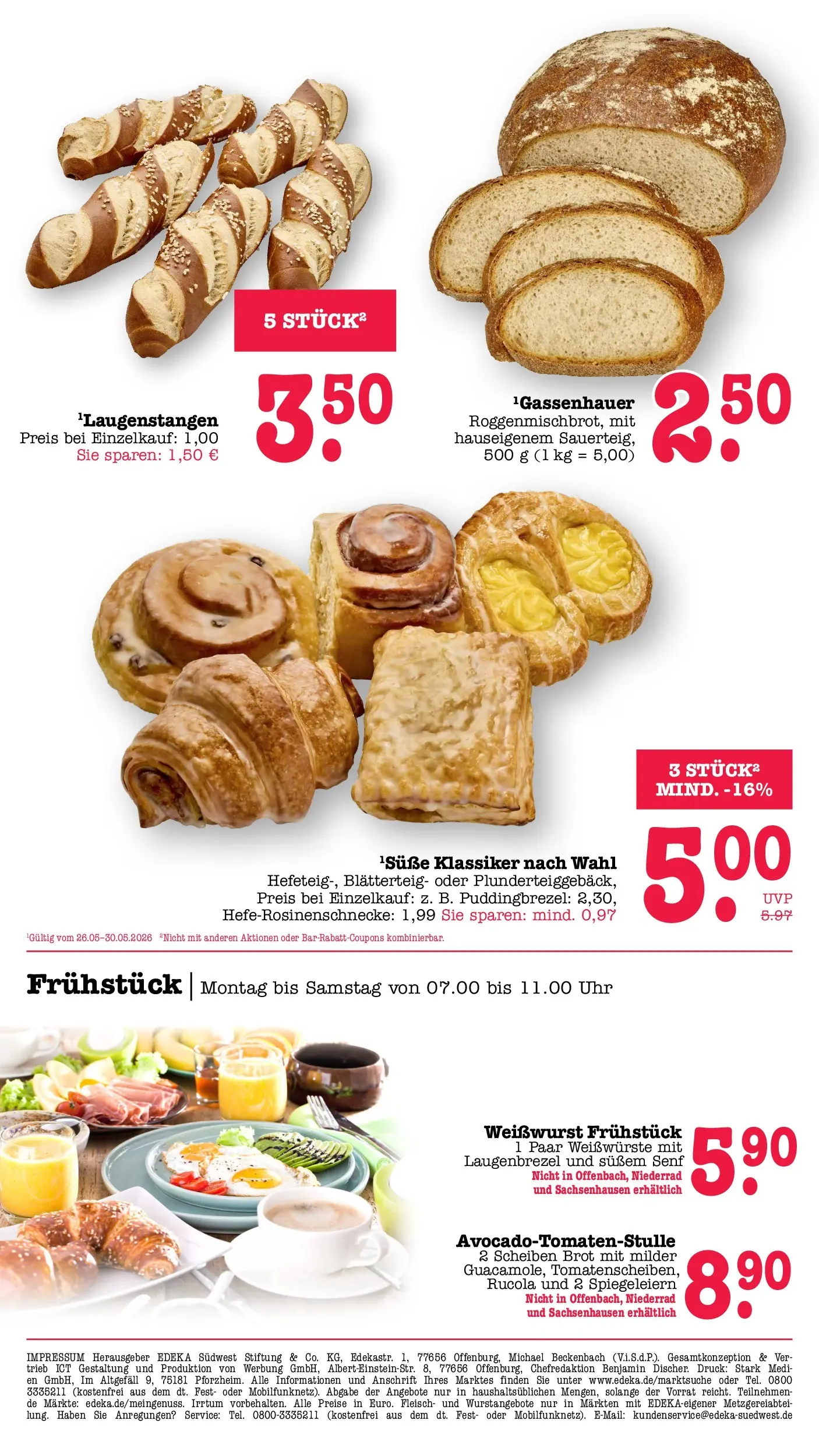 Edeka prospekt Offenbach (ab 26.05.2026) » Angebote Online | Seite: 16 | Produkte: Rucola, Weißwurst, Brot, Fleisch Edeka prospekt Offenbach (ab 26.05.2026) » Angebote Online | Seite: 16 | Produkte: Rucola, Weißwurst, Brot, Fleisch