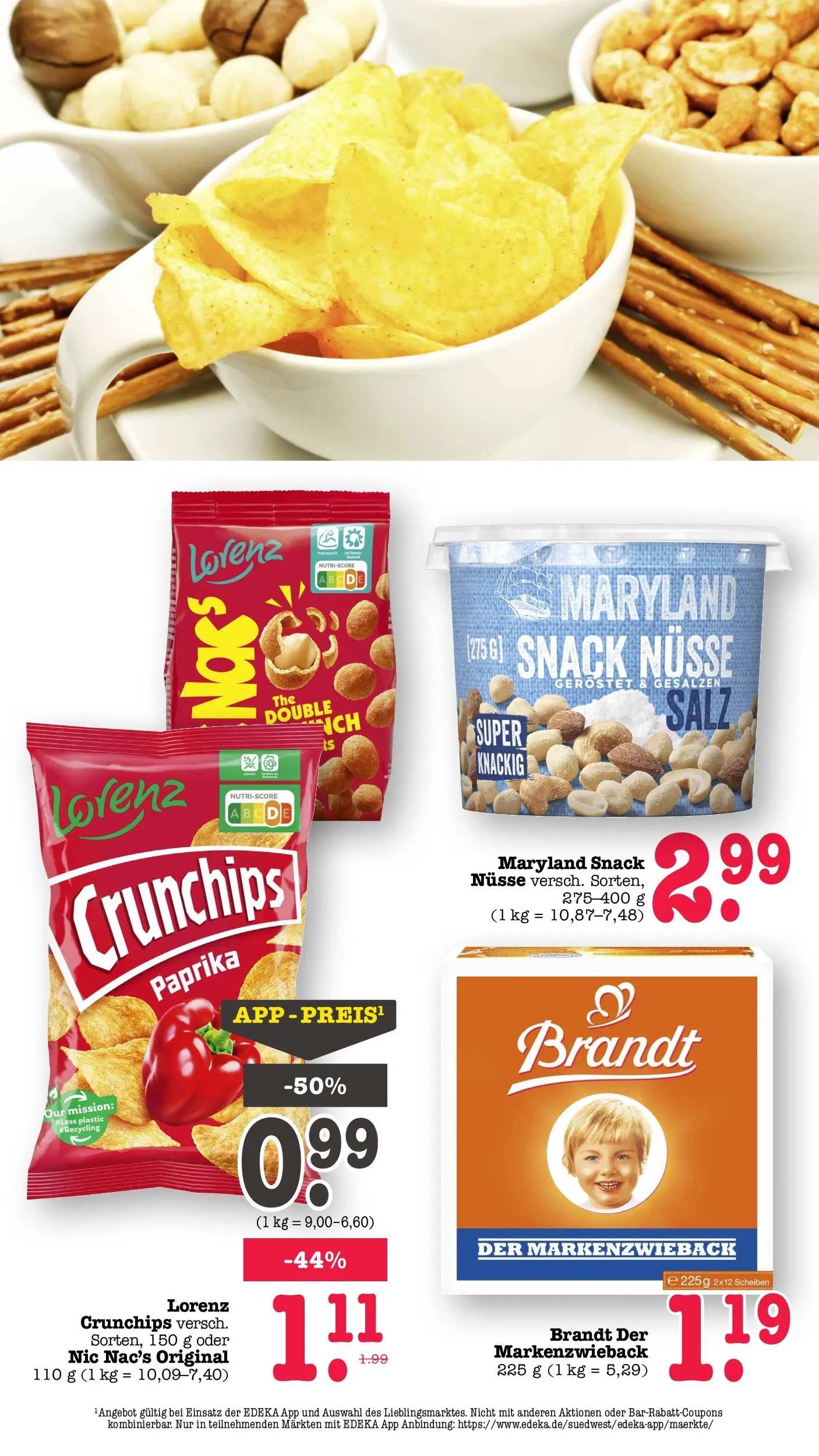 Edeka prospekt Bühlertal (ab 26.05.2026) » Angebote Online | Seite: 46 | Produkte: Paprika, Salz, Lorenz crunchips, Nüsse