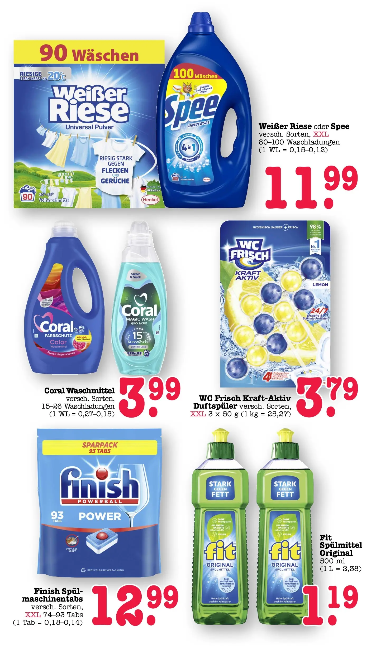 Edeka prospekt Bühlertal (ab 26.05.2026) » Angebote Online | Seite: 68 | Produkte: Coral, Coral waschmittel, Finish, Spülmaschinentabs