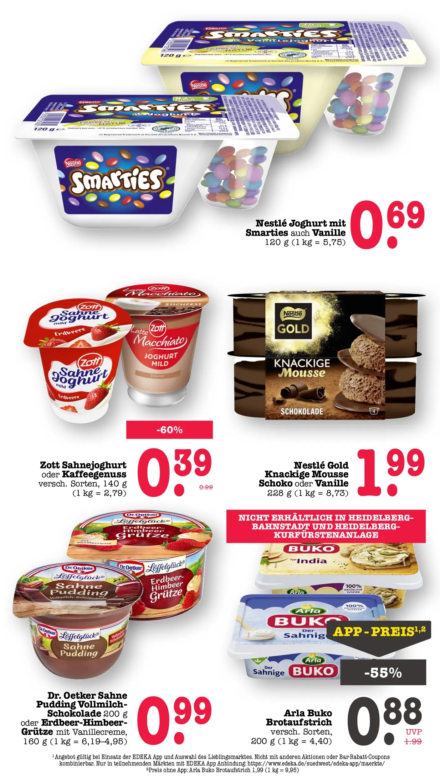 Edeka prospekt Wörth Am Rhein (ab 26.05.2026) » Angebote Online | Seite: 33 | Produkte: Schokolade, Smarties, Arla buko, Sahne