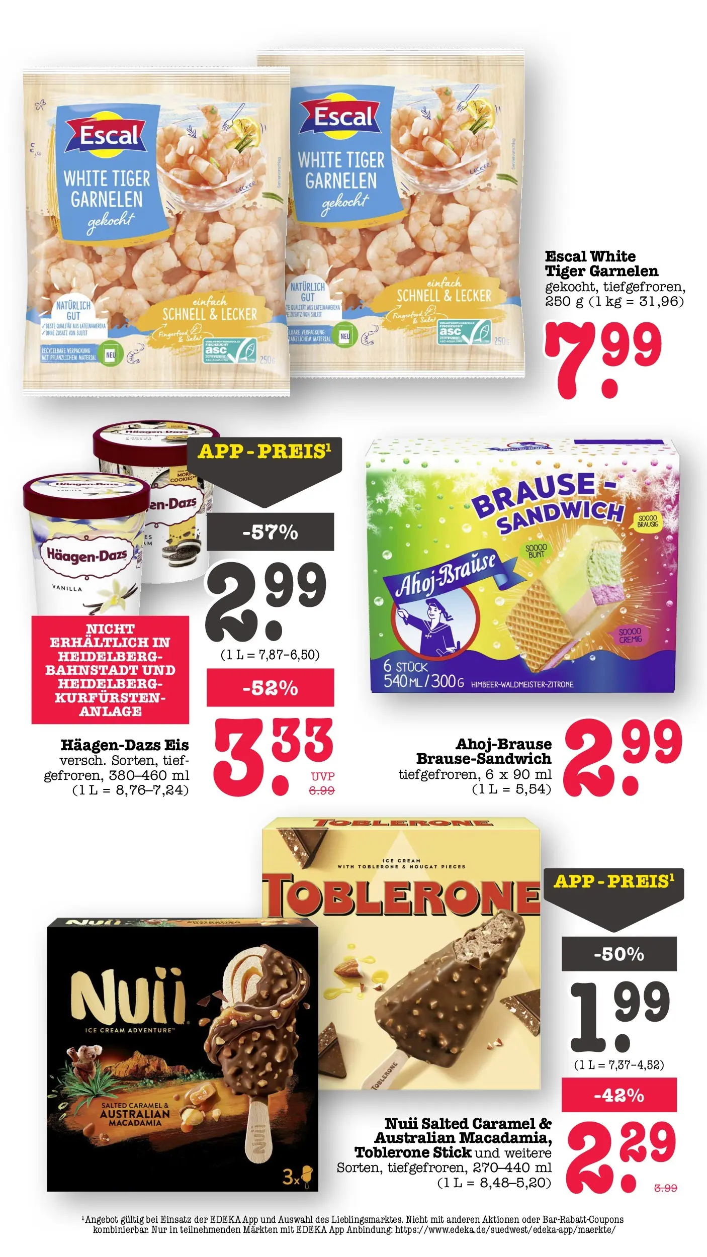 Edeka prospekt Wörth Am Rhein (ab 26.05.2026) » Angebote Online | Seite: 35 | Produkte: Garnelen, Tiger garnelen, Eis, Salat