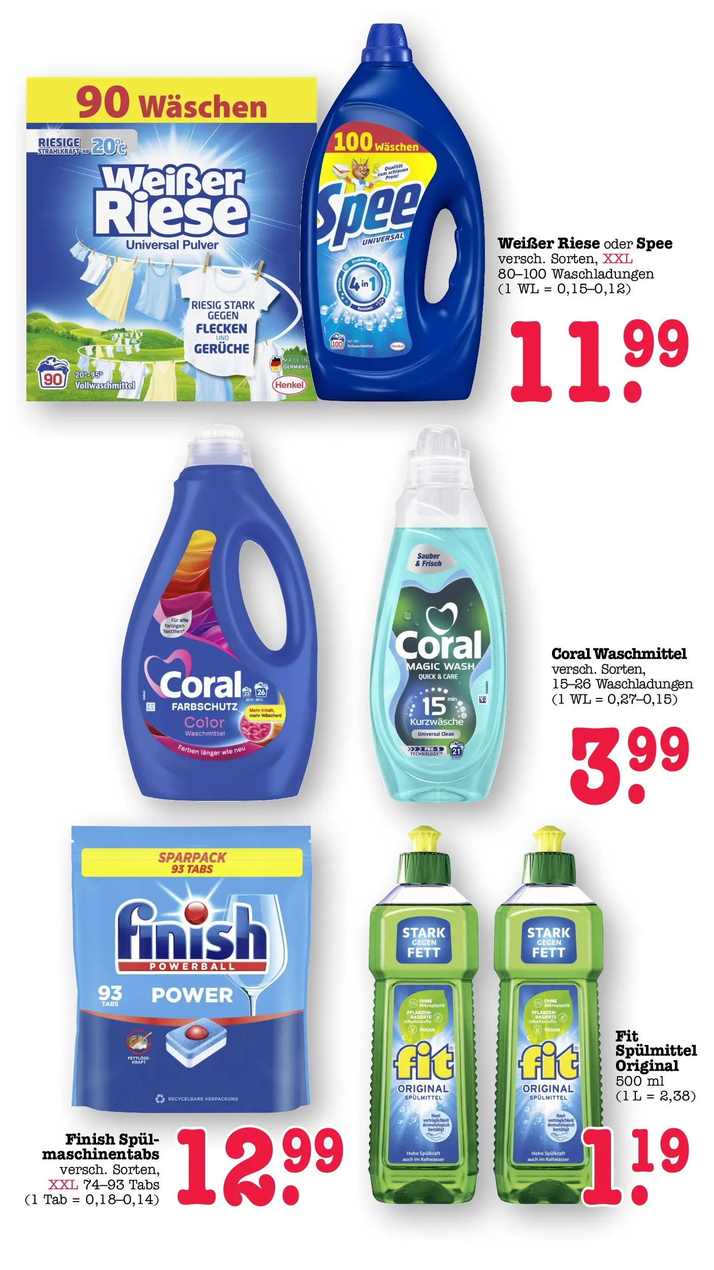 Edeka prospekt Wörth Am Rhein (ab 26.05.2026) » Angebote Online | Seite: 58 | Produkte: Coral, Finish, Spee, Waschmittel