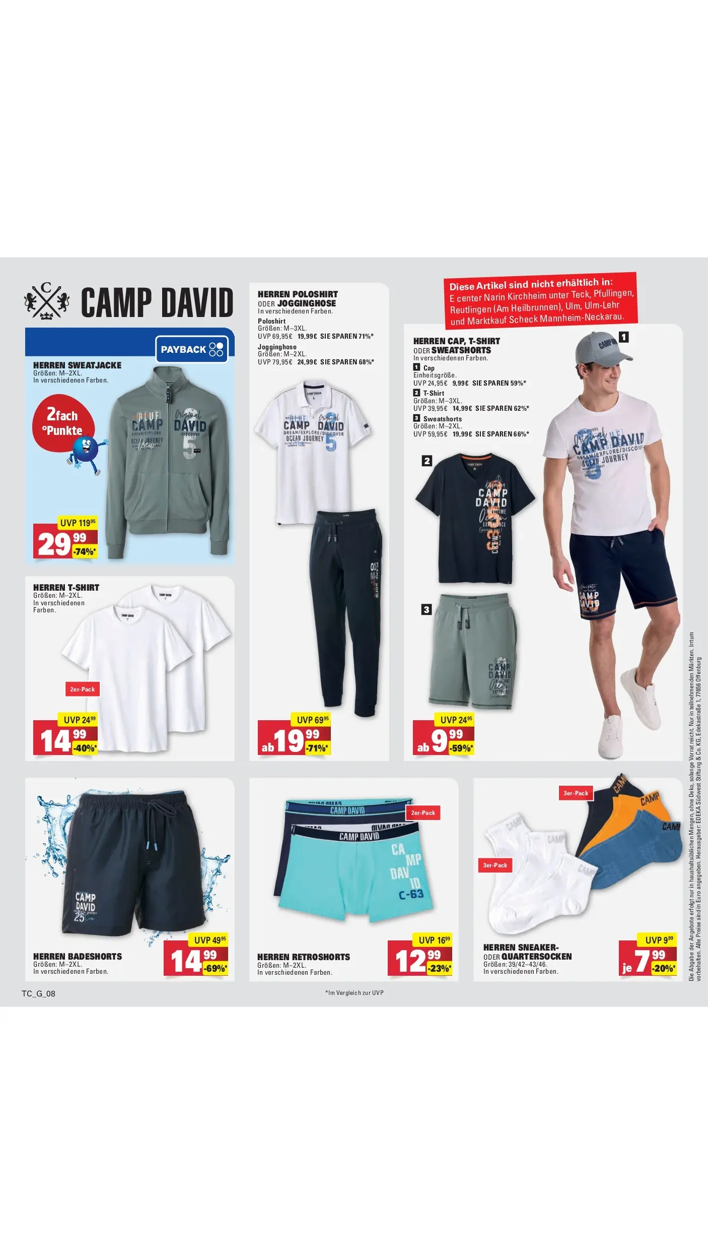 E center Prospekt Mannheim-Neuostheim (ab 26.05.2026) zum Blättern | Seite: 85 | Produkte: Badeshorts, Jogginghose, Sweatshorts, Poloshirt E center Prospekt Mannheim-Neuostheim (ab 26.05.2026) zum Blättern | Seite: 85 | Produkte: Badeshorts, Jogginghose, Sweatshorts, Poloshirt