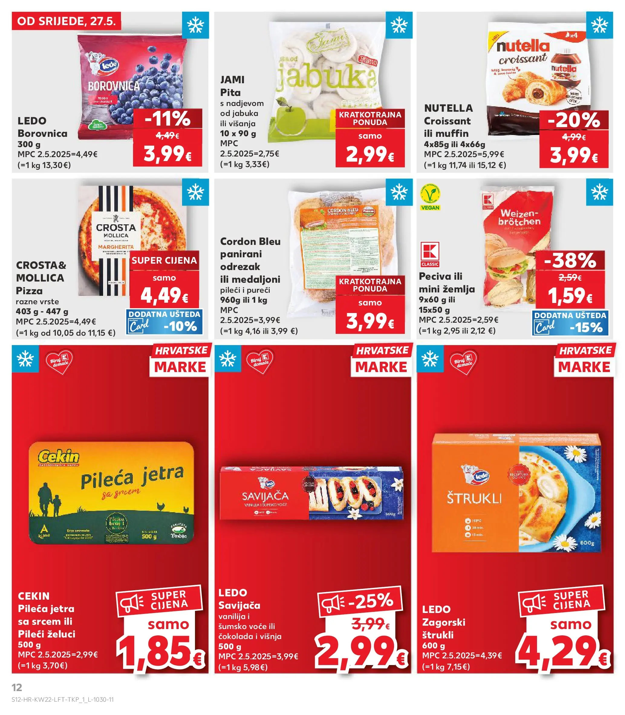 Kaufland - Kaufland katalog do 02.06.2026 novi od 26.05.2026 na listanje > letak digitalni | Stranica: 12 | Proizvodi: Nutella, Pizza, Voće, Borovnica