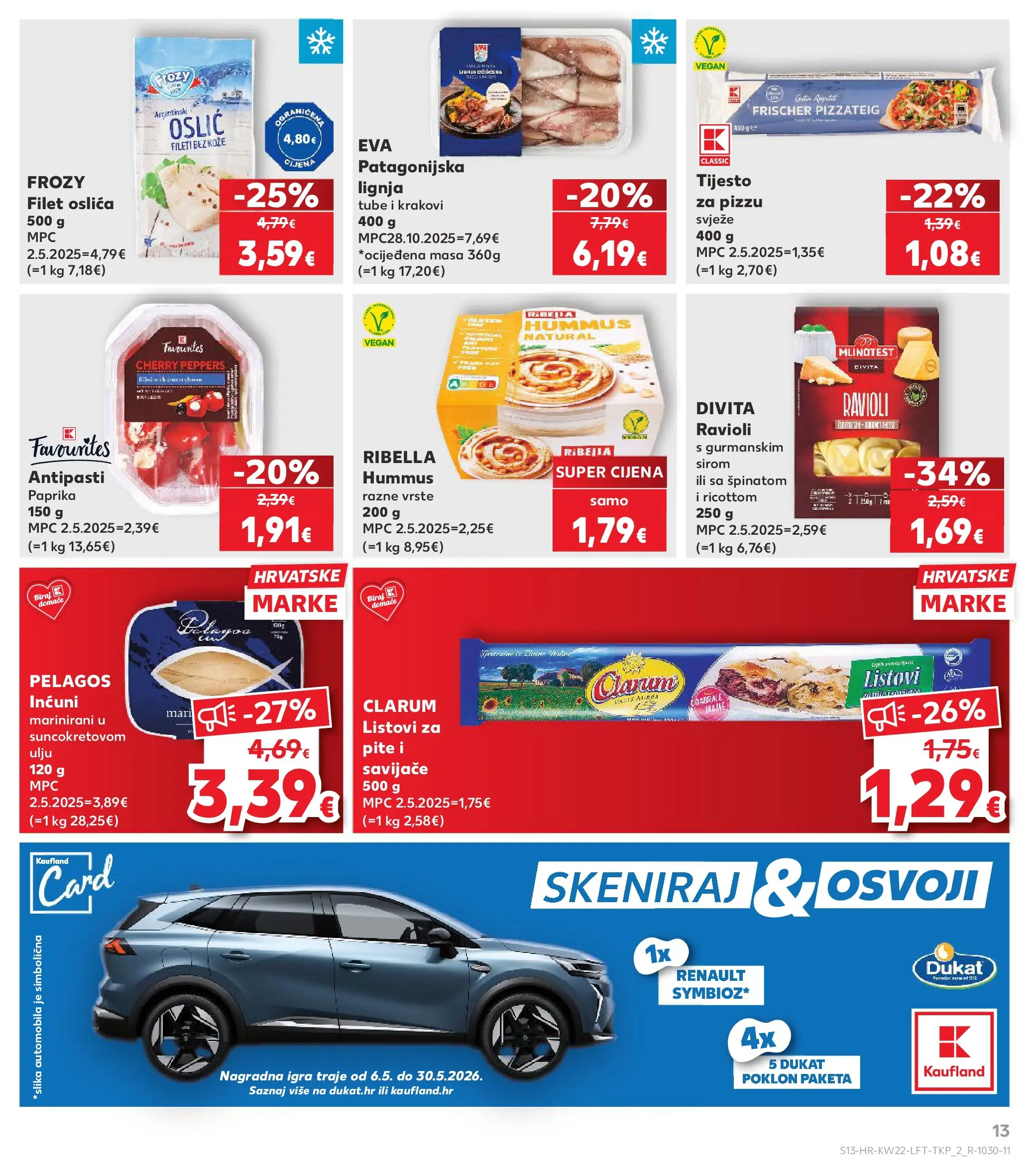 Kaufland - Kaufland katalog do 02.06.2026 novi od 26.05.2026 na listanje > letak digitalni | Stranica: 13 | Proizvodi: Listovi za pite, Pizza, Paprika, Oslić