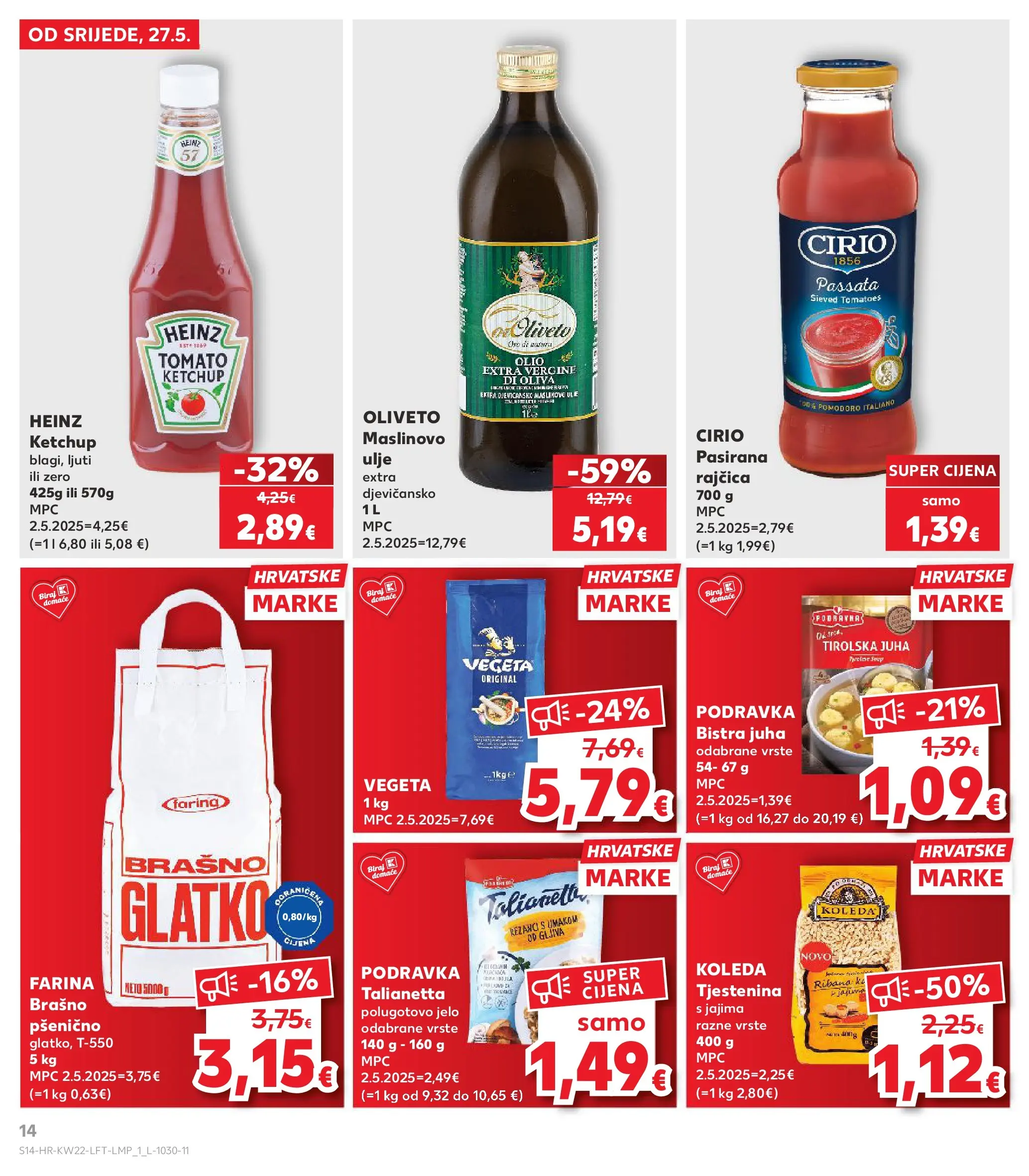 Kaufland - Kaufland katalog do 02.06.2026 novi od 26.05.2026 na listanje > letak digitalni | Stranica: 14 | Proizvodi: Podravka, Tjestenina, Pasta, Rajčica