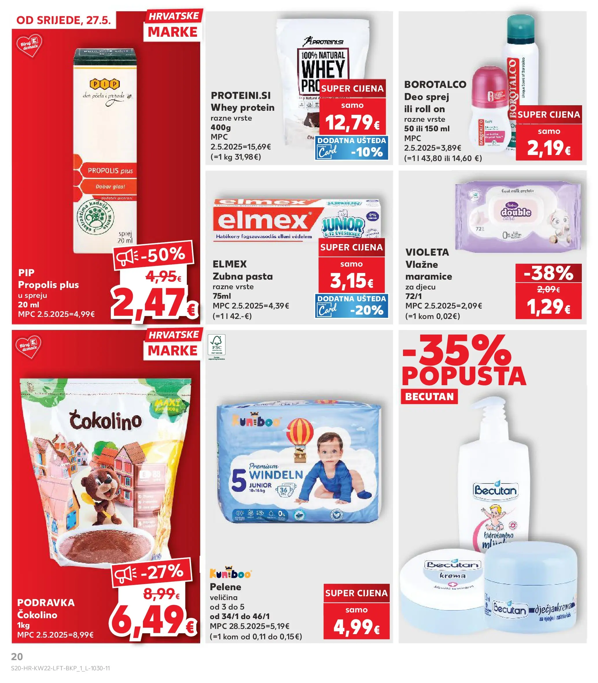 Kaufland - Kaufland katalog do 02.06.2026 novi od 26.05.2026 na listanje > letak digitalni | Stranica: 20 | Proizvodi: Roll on, Podravka, Krema, Pasta