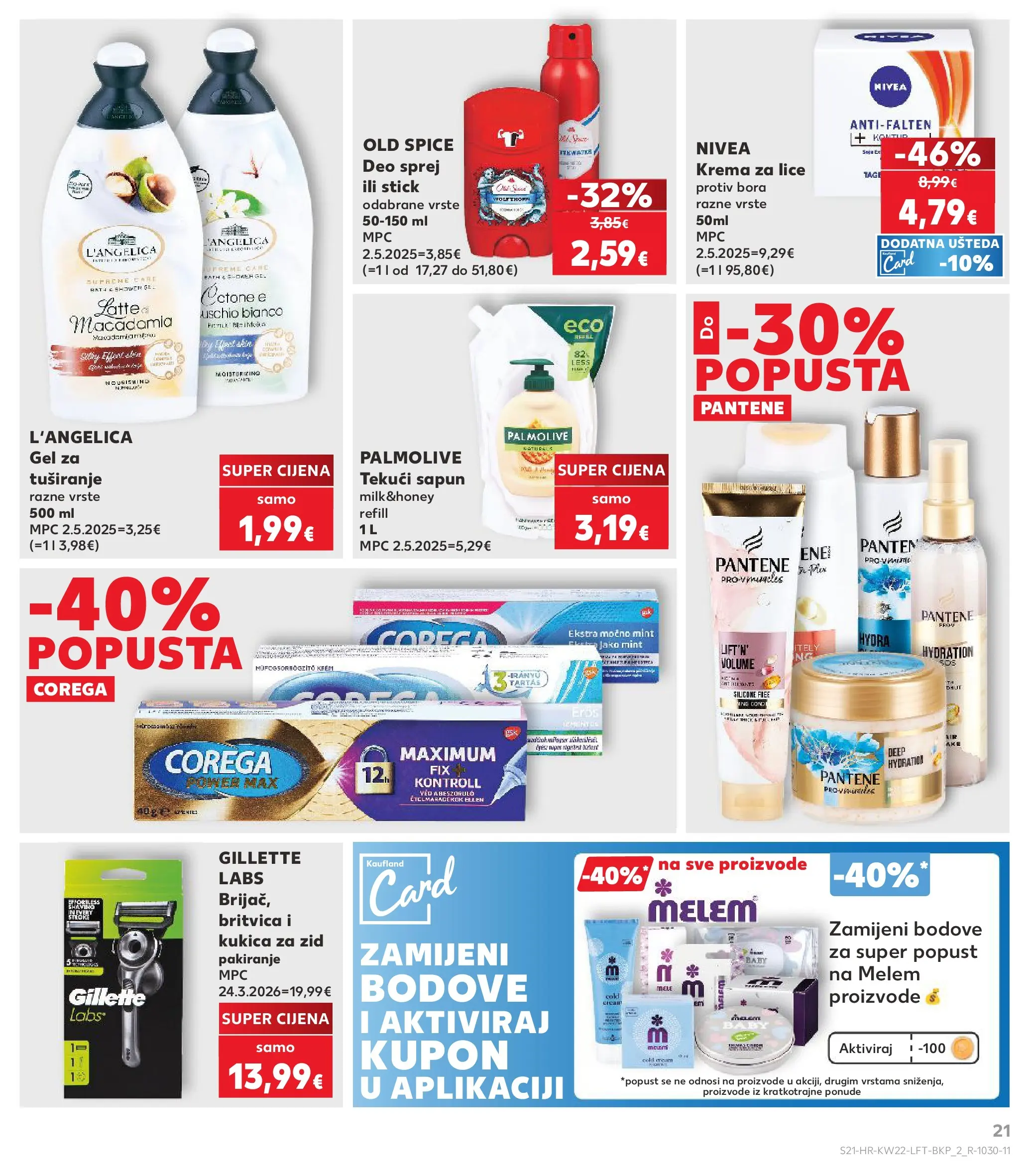 Kaufland - Kaufland katalog do 02.06.2026 novi od 26.05.2026 na listanje > letak digitalni | Stranica: 21 | Proizvodi: Sapun, Gel za tuširanje, Melem, L'Angelica