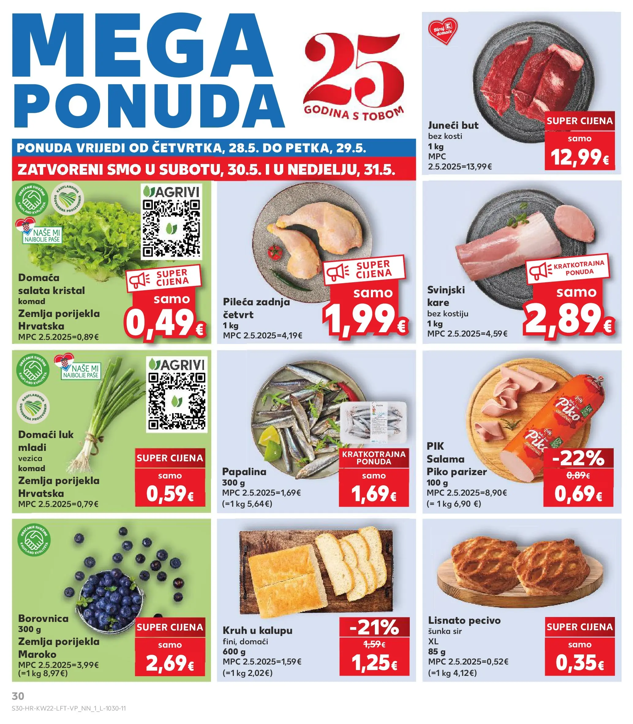 Kaufland - Kaufland katalog do 02.06.2026 novi od 26.05.2026 na listanje > letak digitalni | Stranica: 30 | Proizvodi: Sir, Kruh, Luk, Parizer