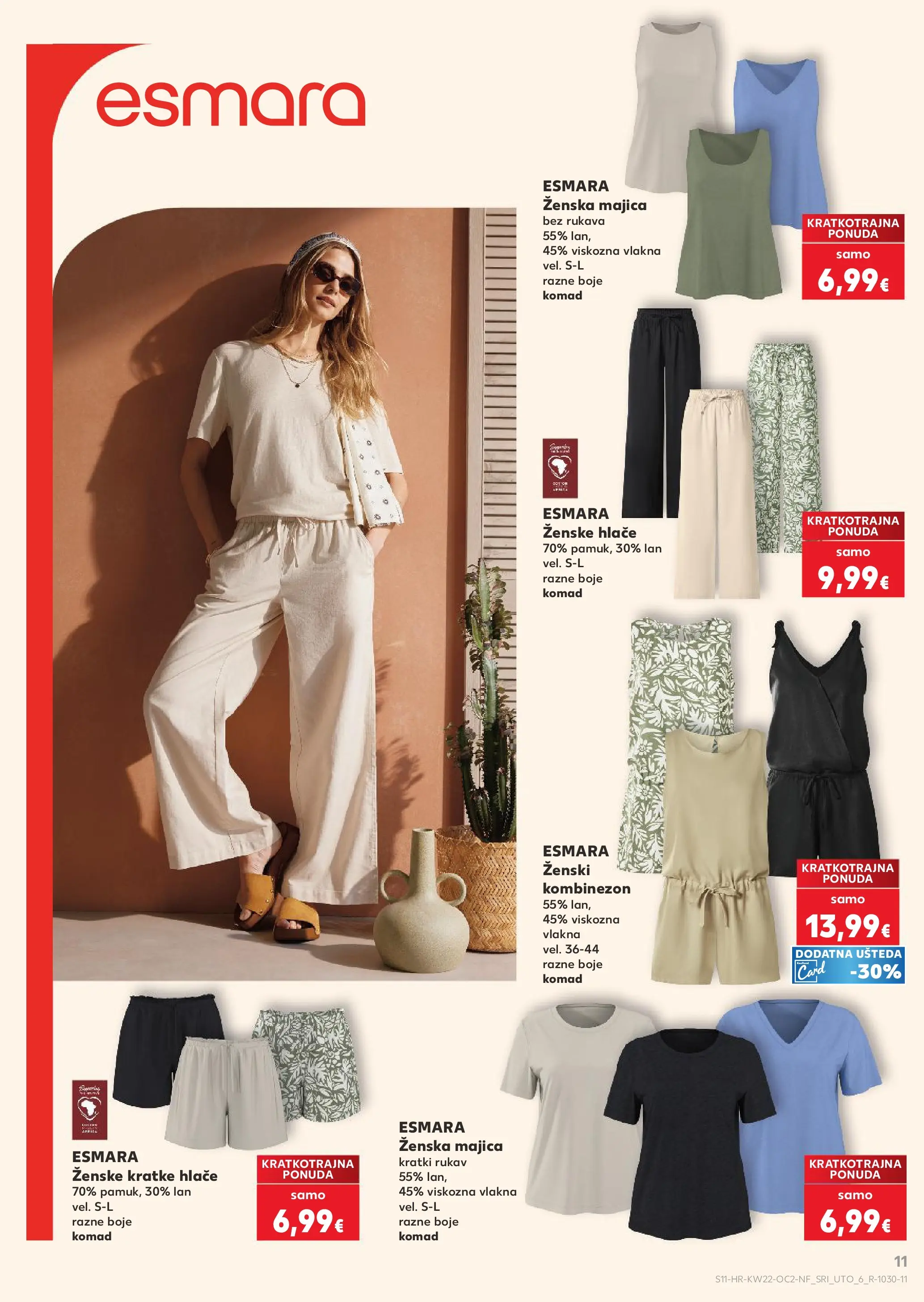 Kaufland - Kaufland katalog do 02.06.2026 novi od 26.05.2026 na listanje > letak digitalni | Stranica: 11 | Proizvodi: Majica bez rukava, Hlače, Kombinezon, Kratke hlače