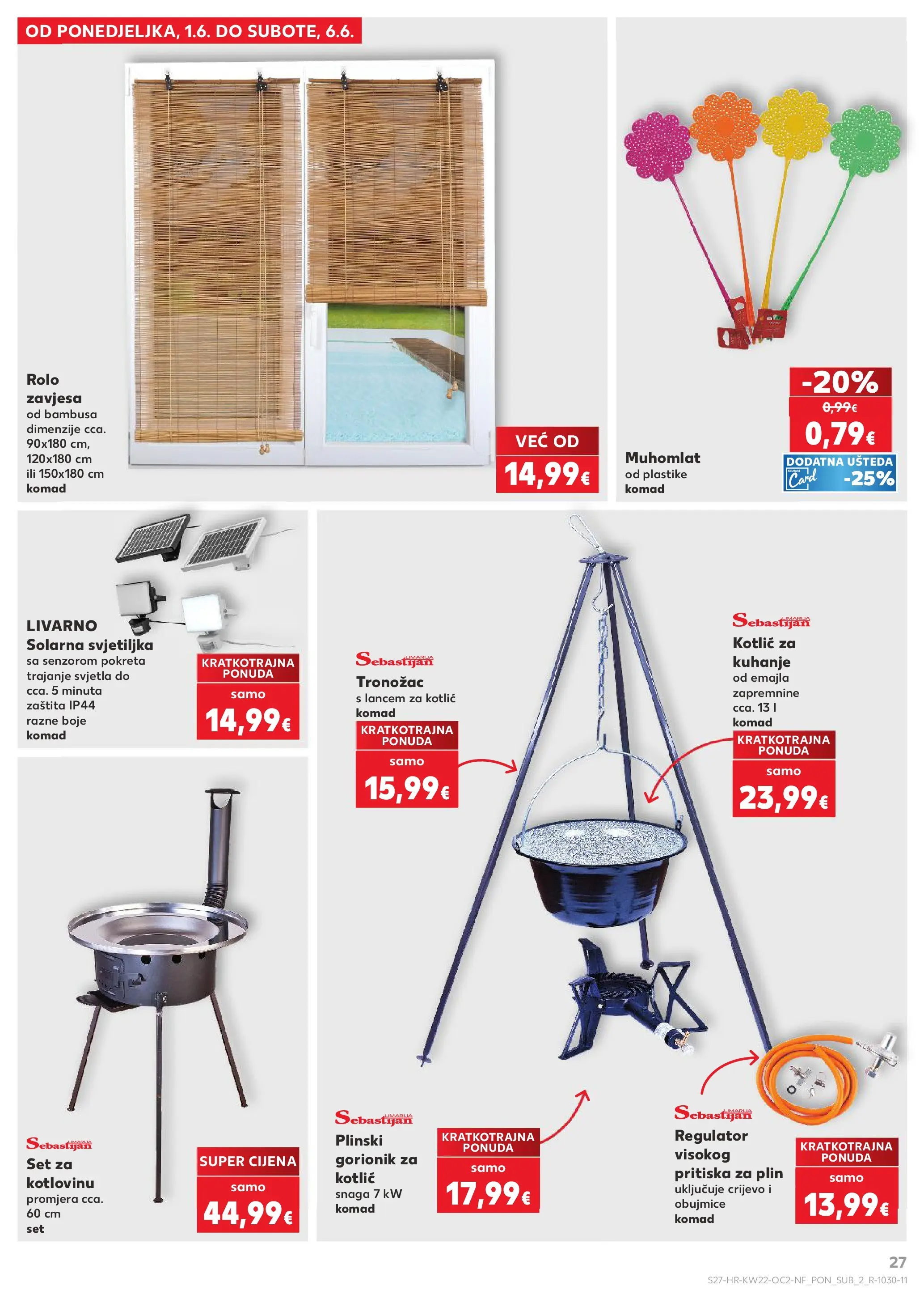Kaufland - Kaufland katalog do 02.06.2026 novi od 26.05.2026 na listanje > letak digitalni | Stranica: 27 | Proizvodi: Rolo zavjesa, Svjetiljka, Zavjesa