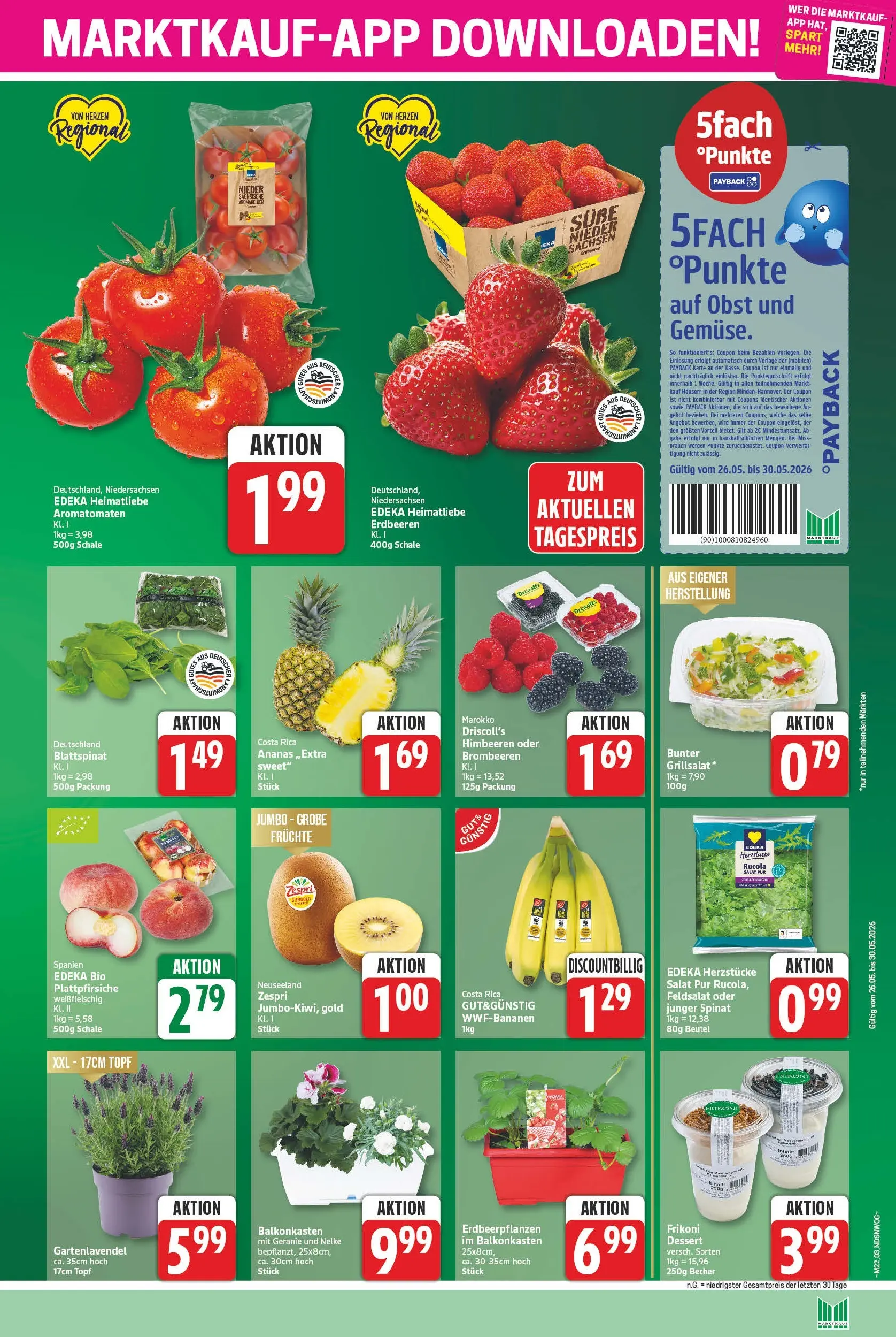 Marktkauf Prospekt Meppen (ab 26.05.2026) » Angebote online | Seite: 3 | Produkte: Himbeeren, Rucola, Erdbeeren, Salat
