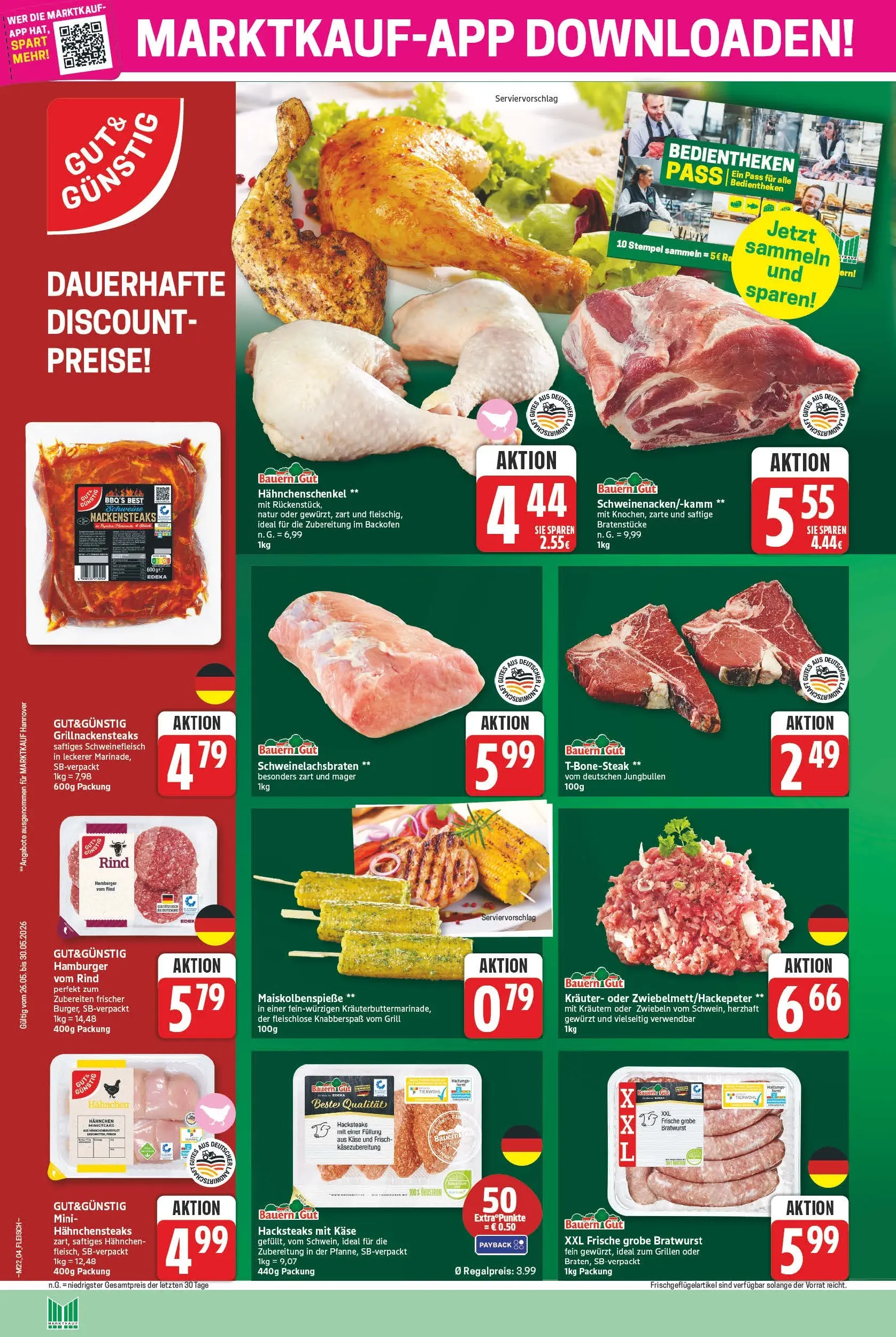 Marktkauf Prospekt Bad Salzuflen (ab 26.05.2026) » Angebote online | Seite: 4 | Produkte: Grill, Hahnchen, Käse, Schweinefleisch