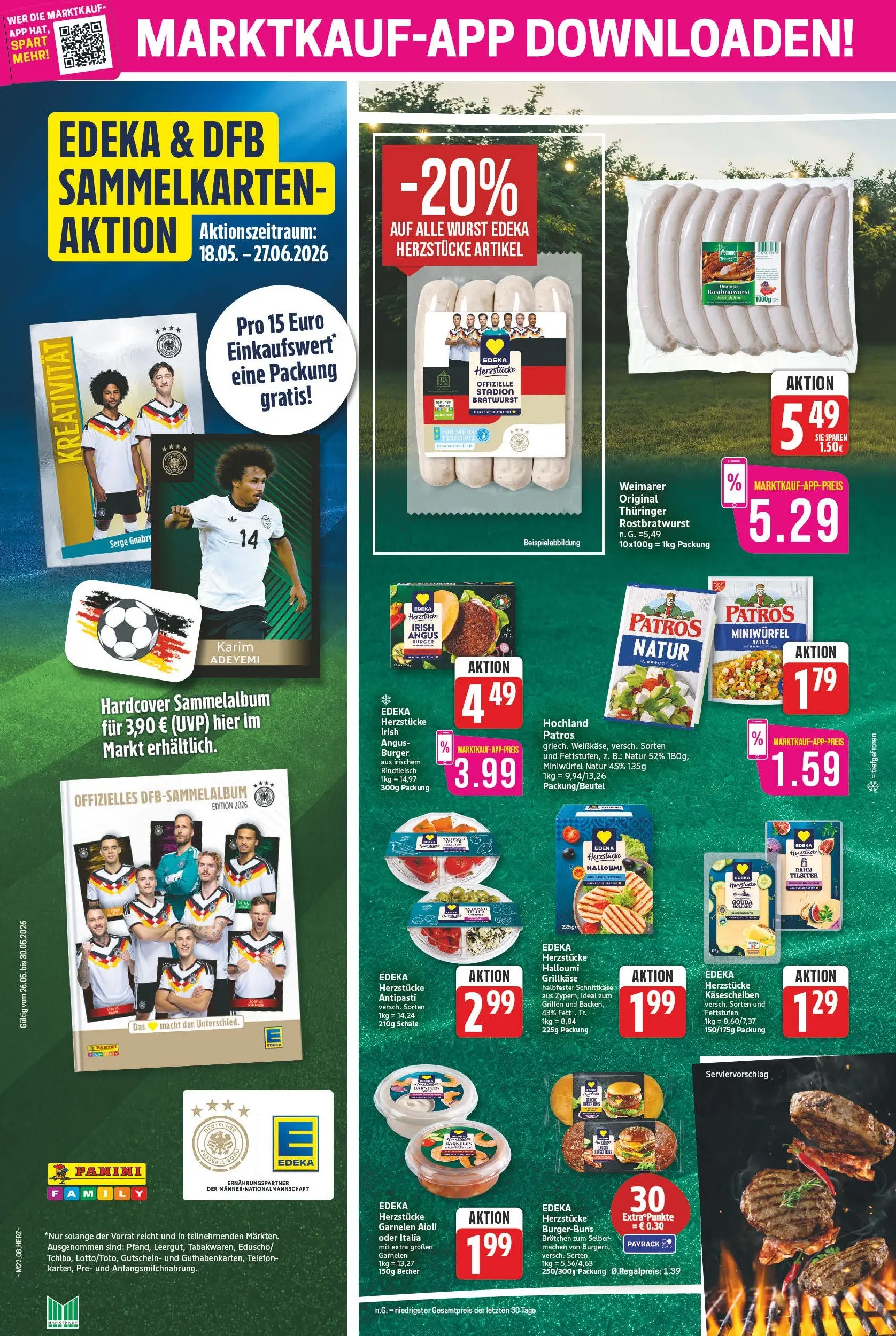 Marktkauf Prospekt Bad Salzuflen (ab 26.05.2026) » Angebote online | Seite: 8 | Produkte: Gouda, Bratwurst, Burger, Garnelen