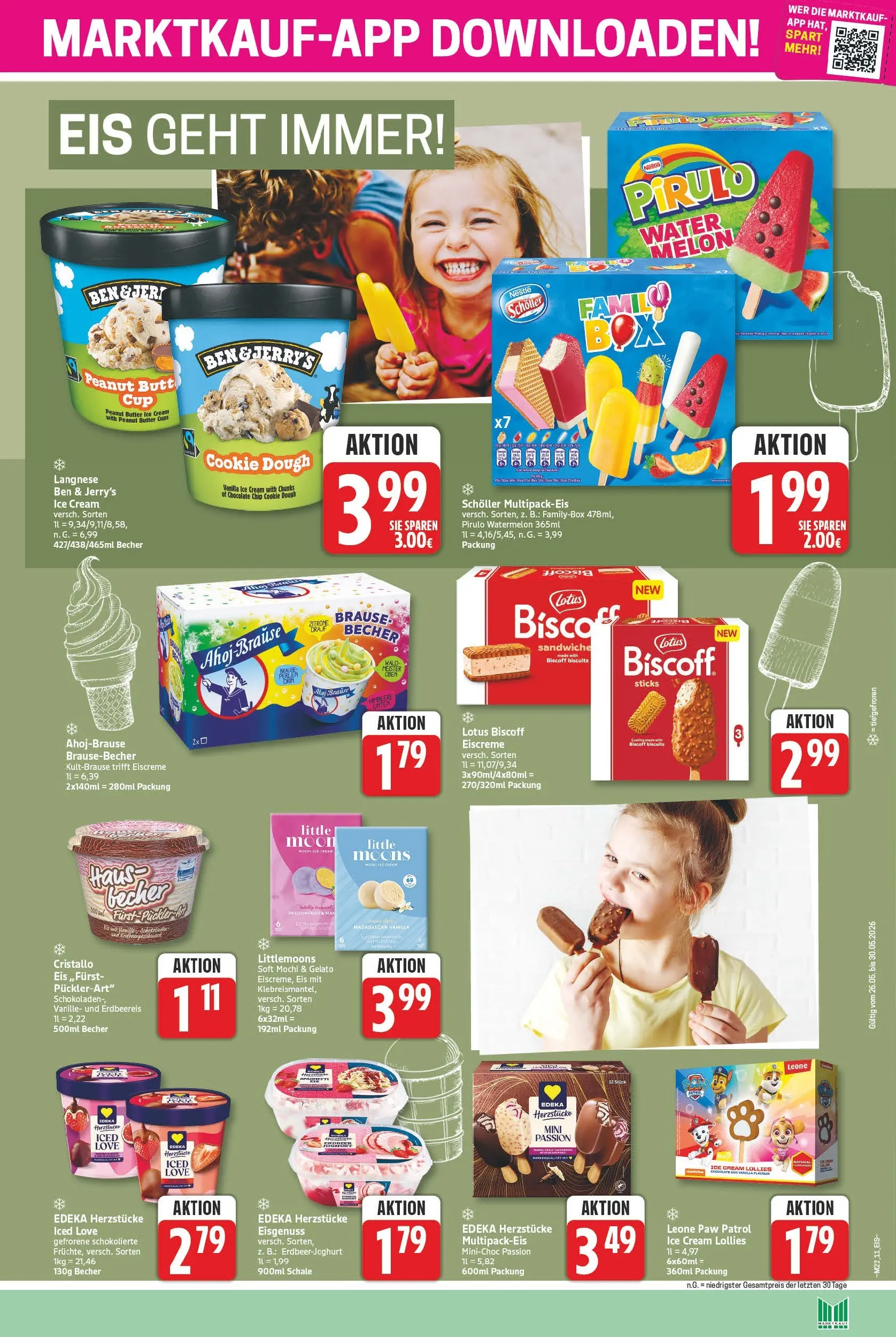 Marktkauf Prospekt Bad Salzuflen (ab 26.05.2026) » Angebote online | Seite: 11 | Produkte: Langnese, Butter, Eis, Mochi