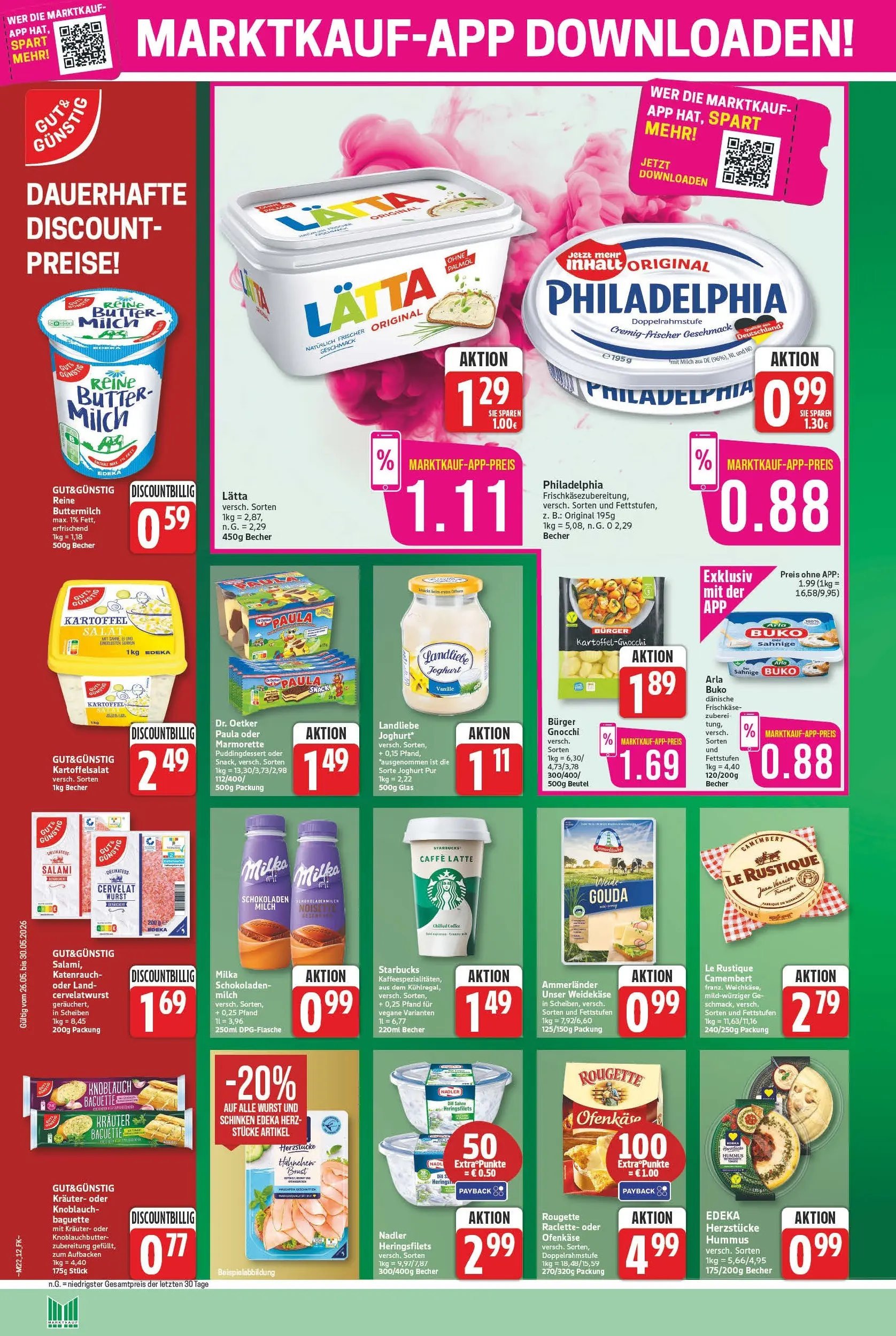 Marktkauf Prospekt Bad Salzuflen (ab 26.05.2026) » Angebote online | Seite: 12 | Produkte: Butter, Gouda, Raclette, Sahne