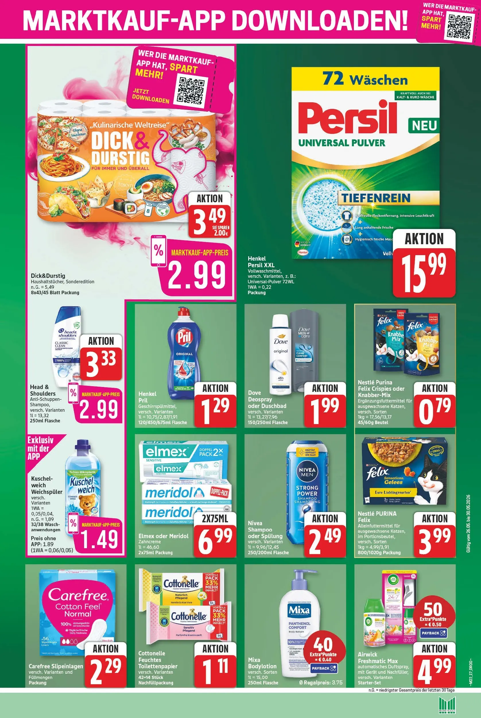Marktkauf Prospekt Bad Salzuflen (ab 26.05.2026) » Angebote online | Seite: 19 | Produkte: Shampoo, Spülung, Weichspüler, Deospray