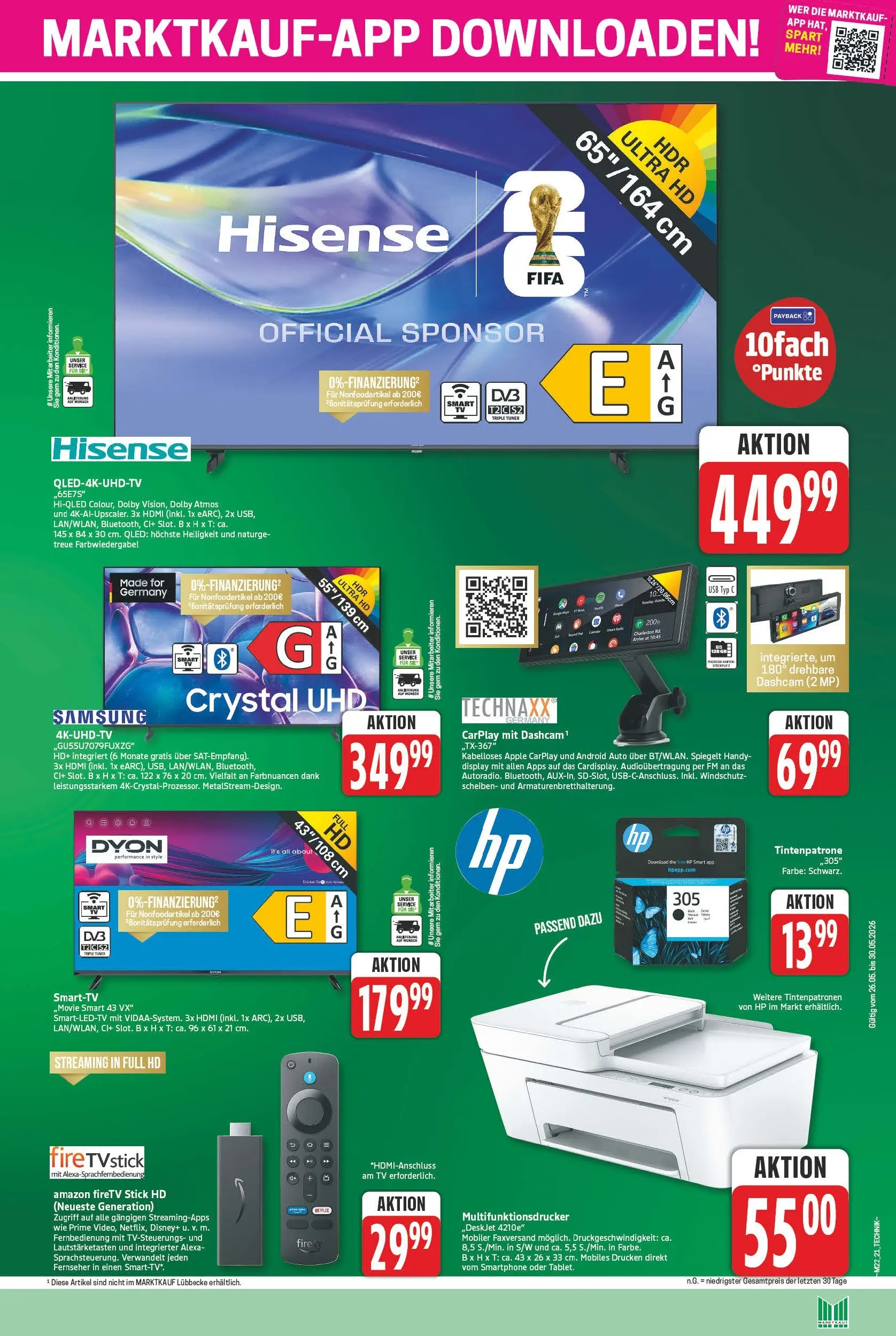 Marktkauf Prospekt Bad Salzuflen (ab 26.05.2026) » Angebote online | Seite: 23 | Produkte: Toner, Smartphone, TV, Fernseher