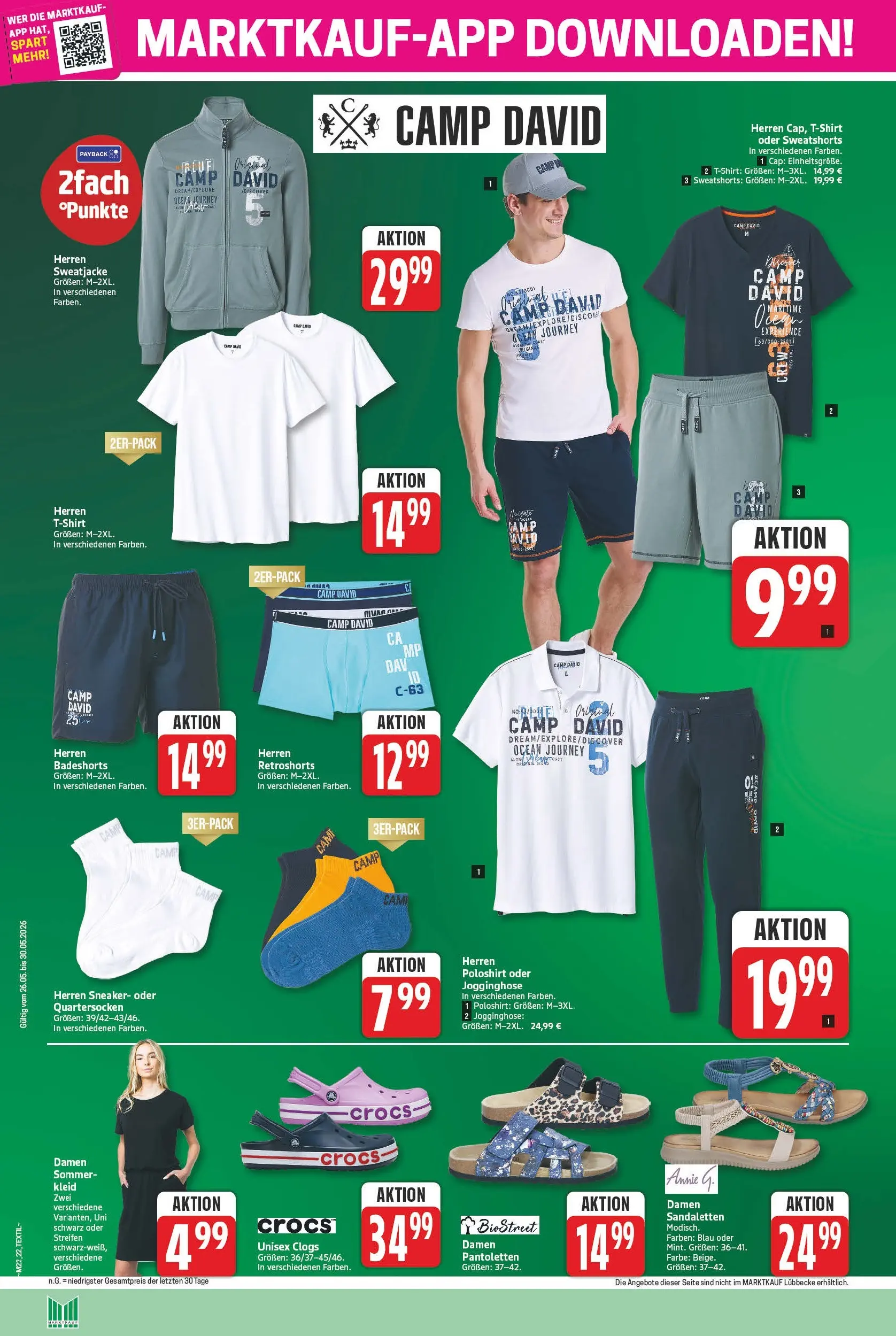 Marktkauf Prospekt Bad Salzuflen (ab 26.05.2026) » Angebote online | Seite: 24 | Produkte: Badeshorts, Sweatshorts, Poloshirt, Kleid