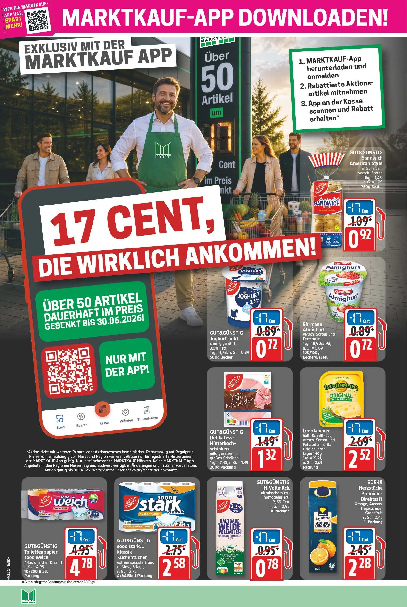 Marktkauf Prospekt Bad Salzuflen (ab 26.05.2026) » Angebote online | Seite: 26 | Produkte: Joghurt, Leerdammer, Grapefruit, Schinken