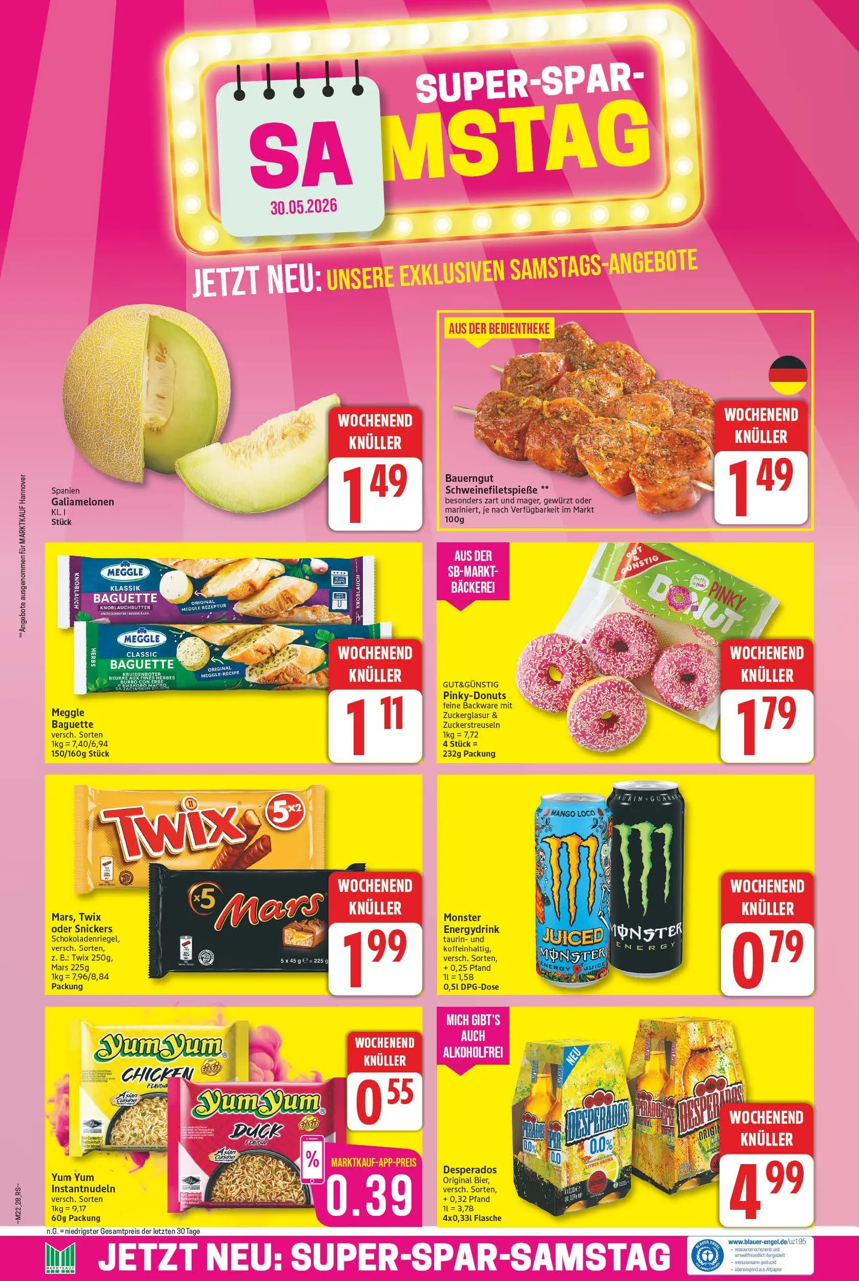 Marktkauf Prospekt Bad Salzuflen (ab 26.05.2026) » Angebote online | Seite: 30 | Produkte: Baguette, Mars, Mango, Knoblauch