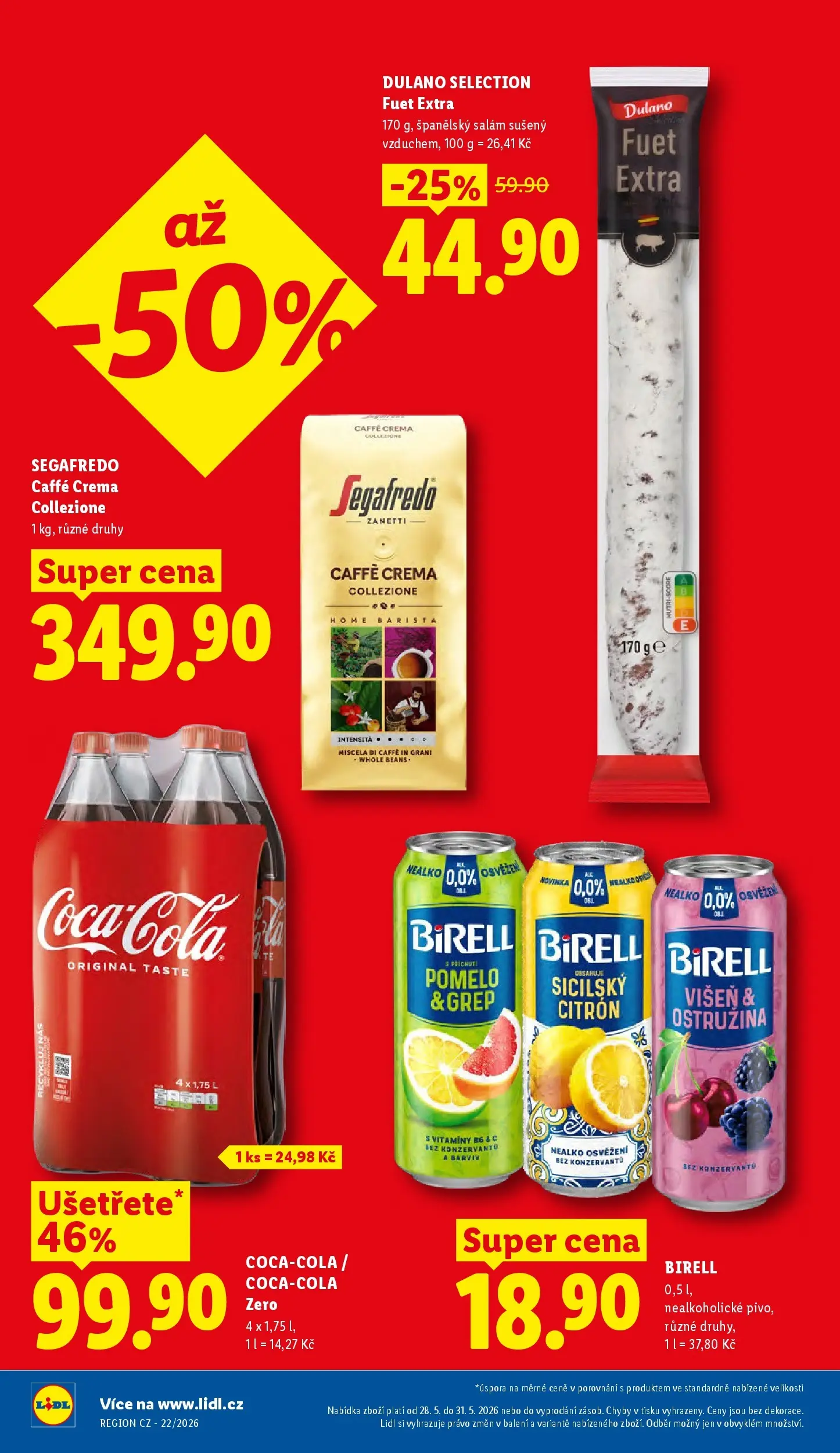 Lidl leták od 26.05.2026 - Nový akční leták | Strana: 2 | Produkty: Fuet Extra, Pomelo, Vitamíny, Segafredo