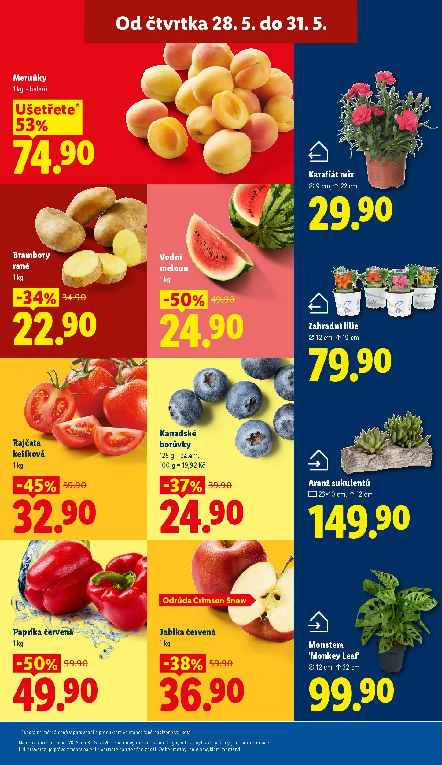 Lidl leták od 26.05.2026 - Nový akční leták | Strana: 11 | Produkty: Swiss cheese, Borůvky, Paprika, Brambory