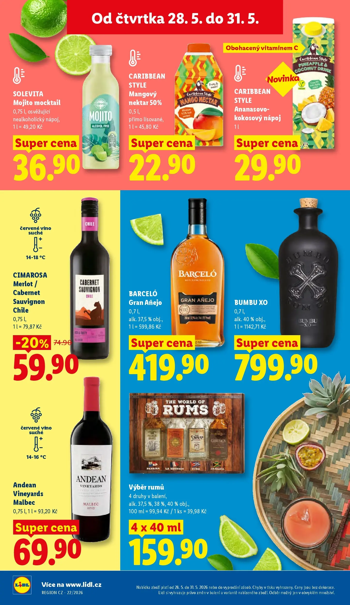 Lidl leták od 26.05.2026 - Nový akční leták | Strana: 18 | Produkty: Mango, Víno, Červené víno, Mojito