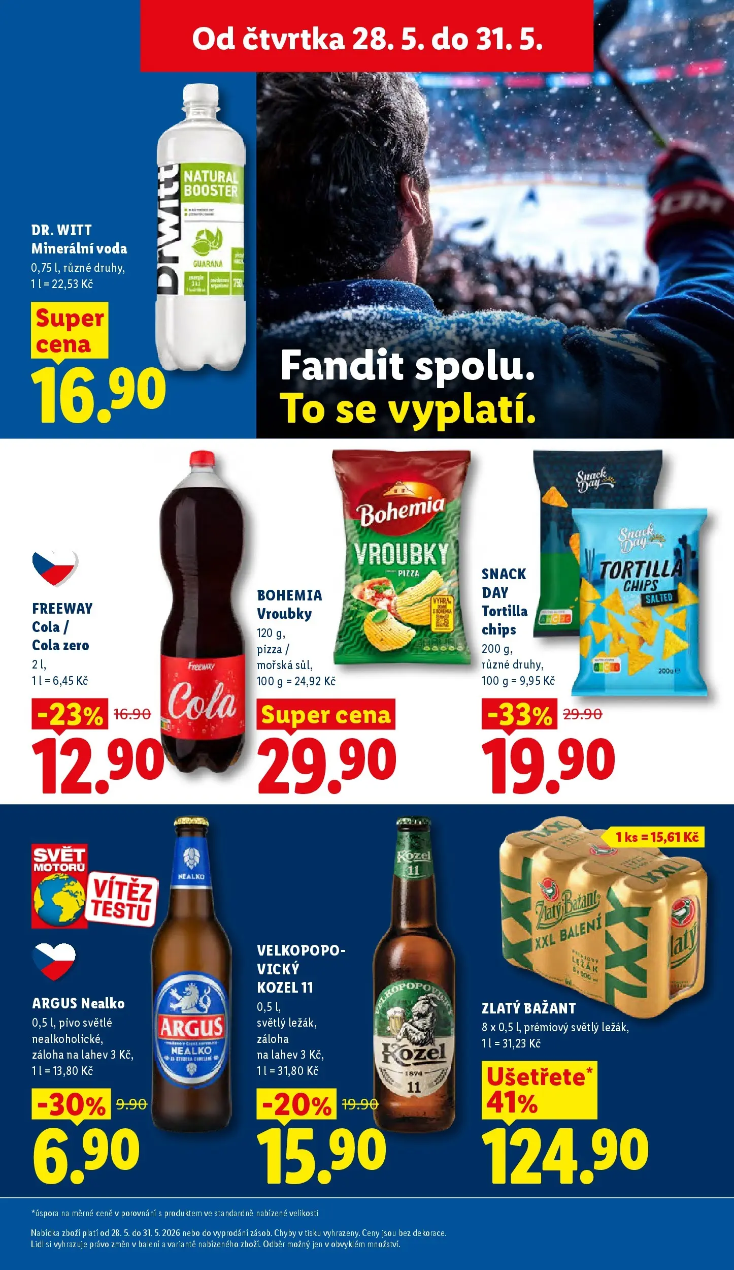 Lidl leták od 26.05.2026 - Nový akční leták | Strana: 19 | Produkty: Voda, Pivo, Kozel, Drwitt