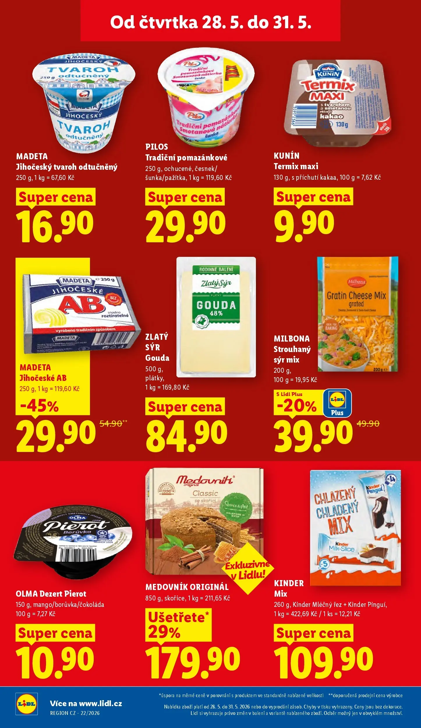 Lidl leták od 26.05.2026 - Nový akční leták | Strana: 20 | Produkty: Sýr Gouda, Gouda, Sýr, Termix