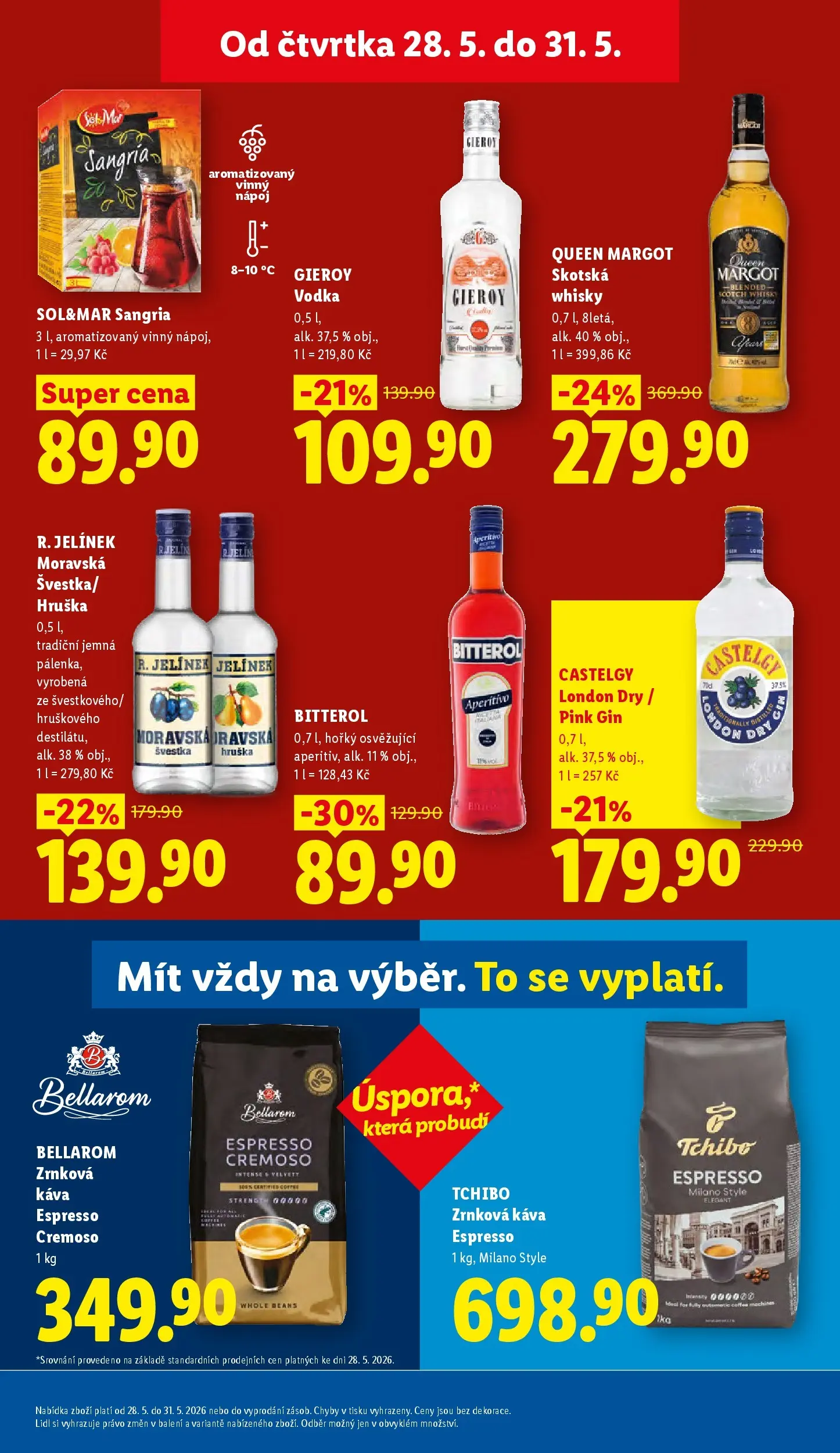 Lidl leták od 26.05.2026 - Nový akční leták | Strana: 25 | Produkty: Tchibo, Bitterol, Zrnková káva, Bellarom