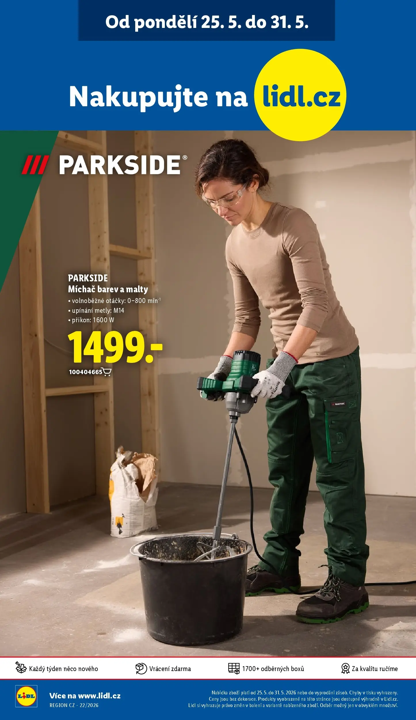Lidl leták od 24.05.2026 - Nový akční leták | Strana: 46 | Produkty: Parkside, Mixér