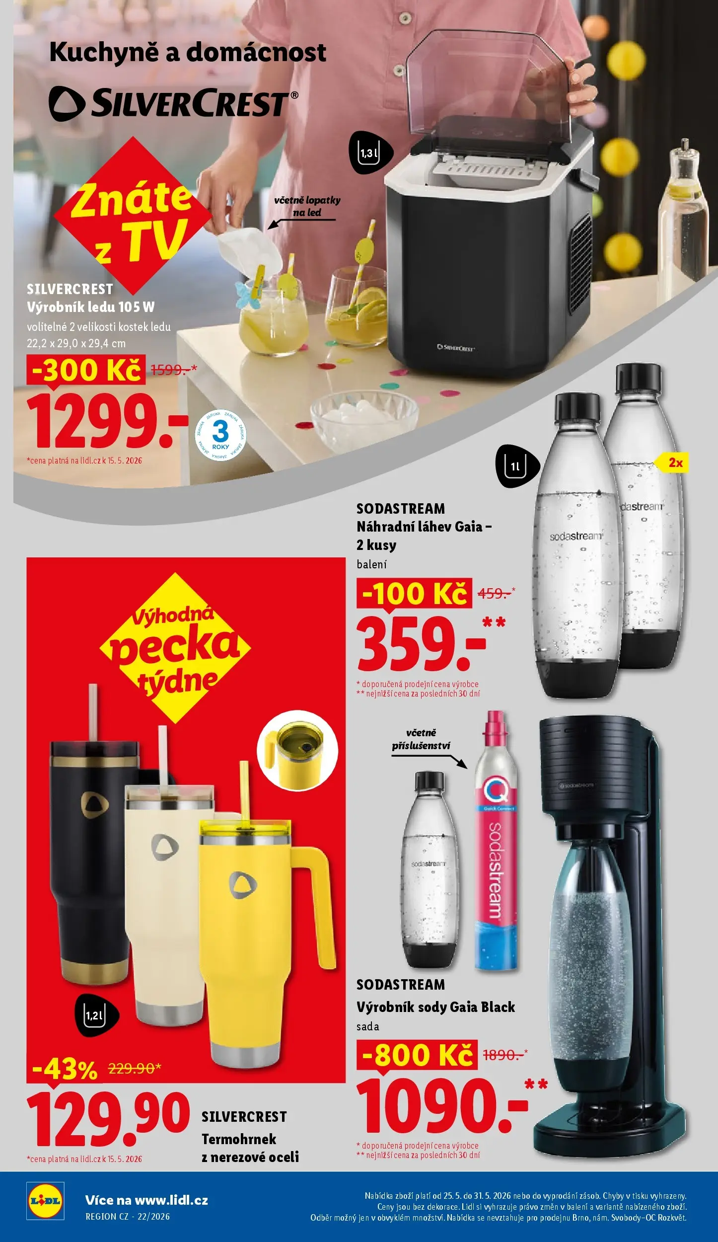 Lidl leták od 24.05.2026 - Nový akční leták | Strana: 36 | Produkty: Tv, Sodastream, Kuchyně, LED