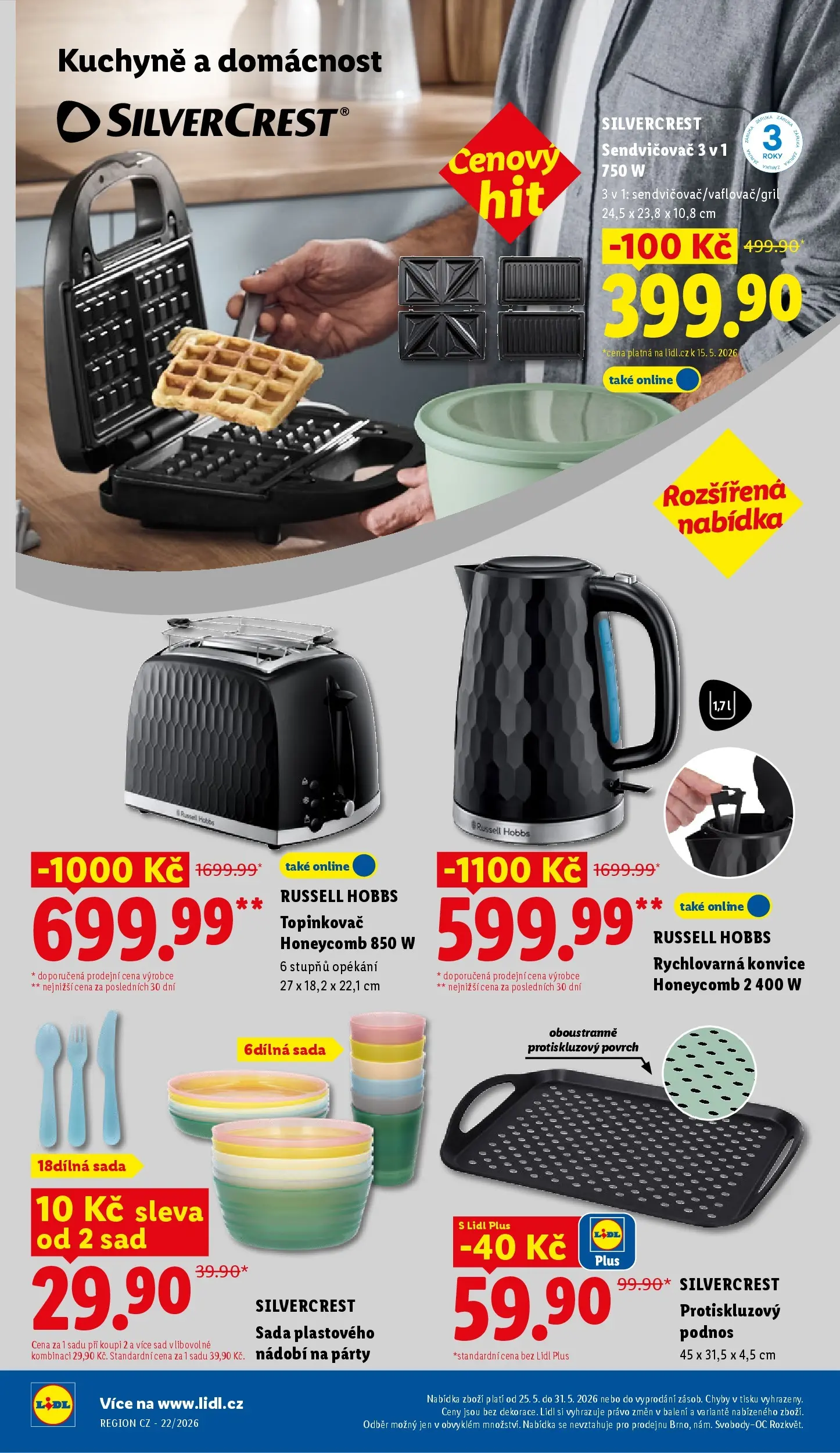 Lidl leták od 24.05.2026 - Nový akční leták | Strana: 38 | Produkty: Konvice, Sendvičovač, Topinkovač, Kuchyně