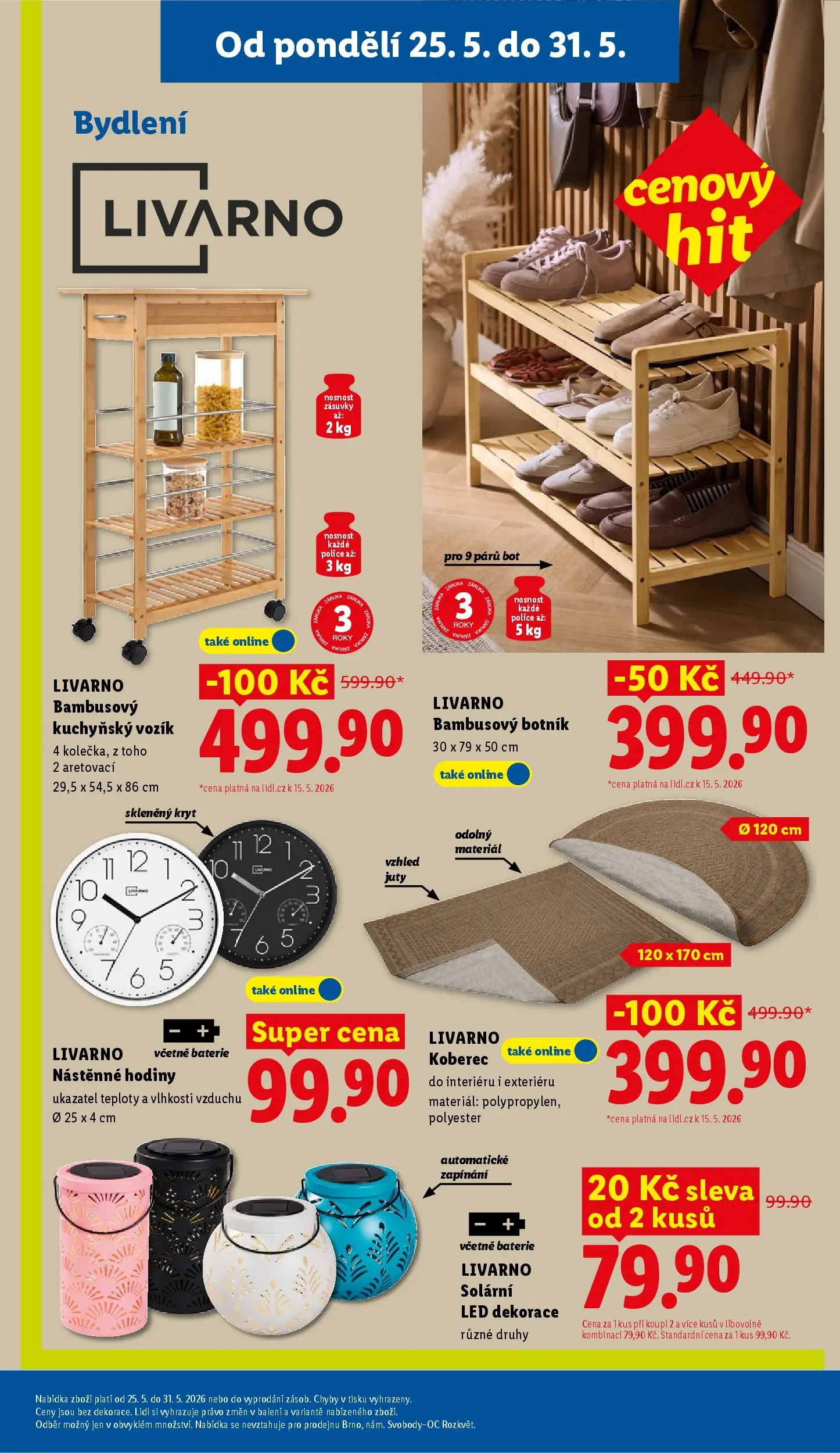 Lidl leták od 24.05.2026 - Nový akční leták | Strana: 42 | Produkty: Hodiny, Police, Botník, LED