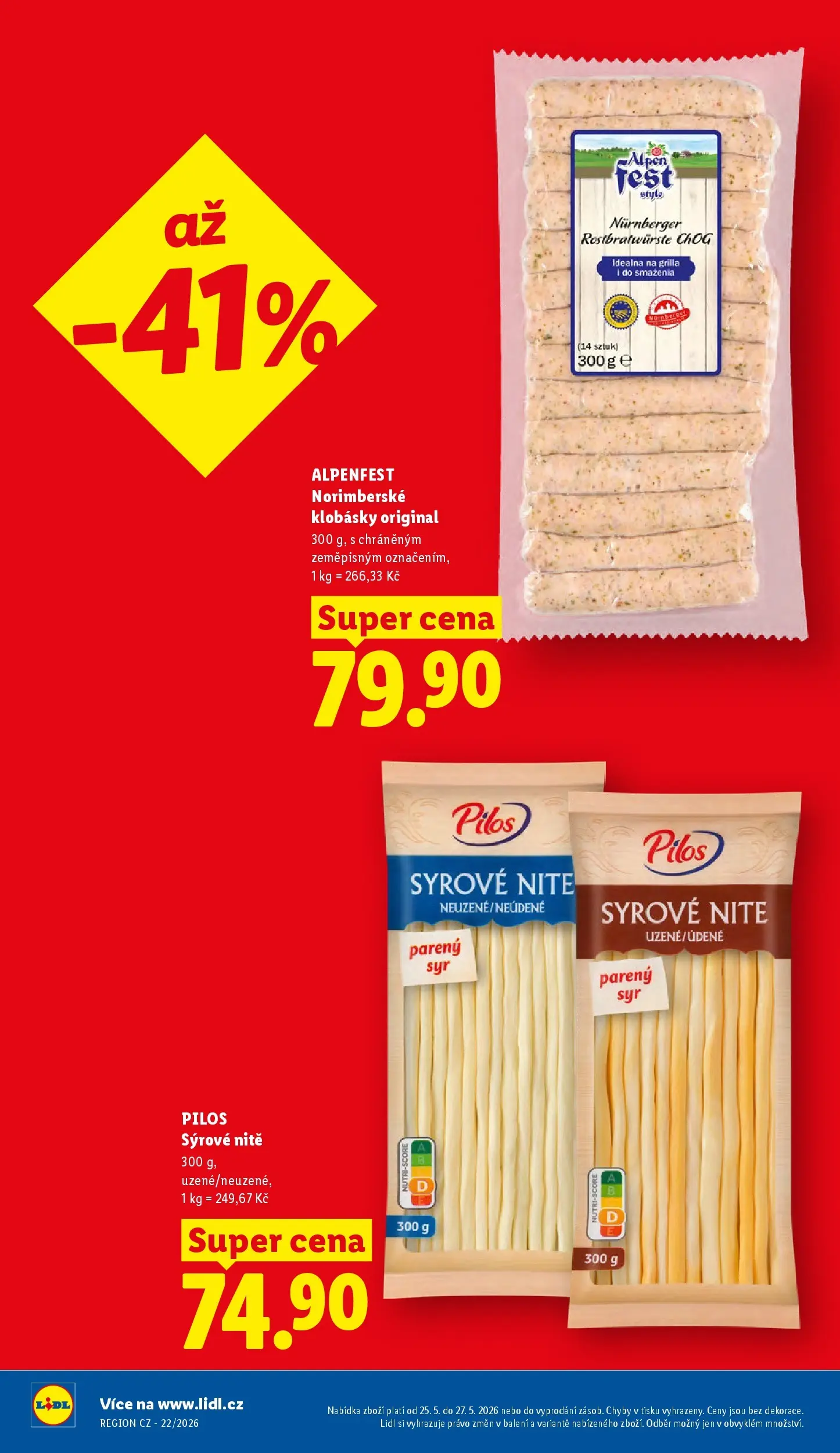 Lidl leták od 24.05.2026 - Nový akční leták | Strana: 6 | Produkty: Test, Klobásky