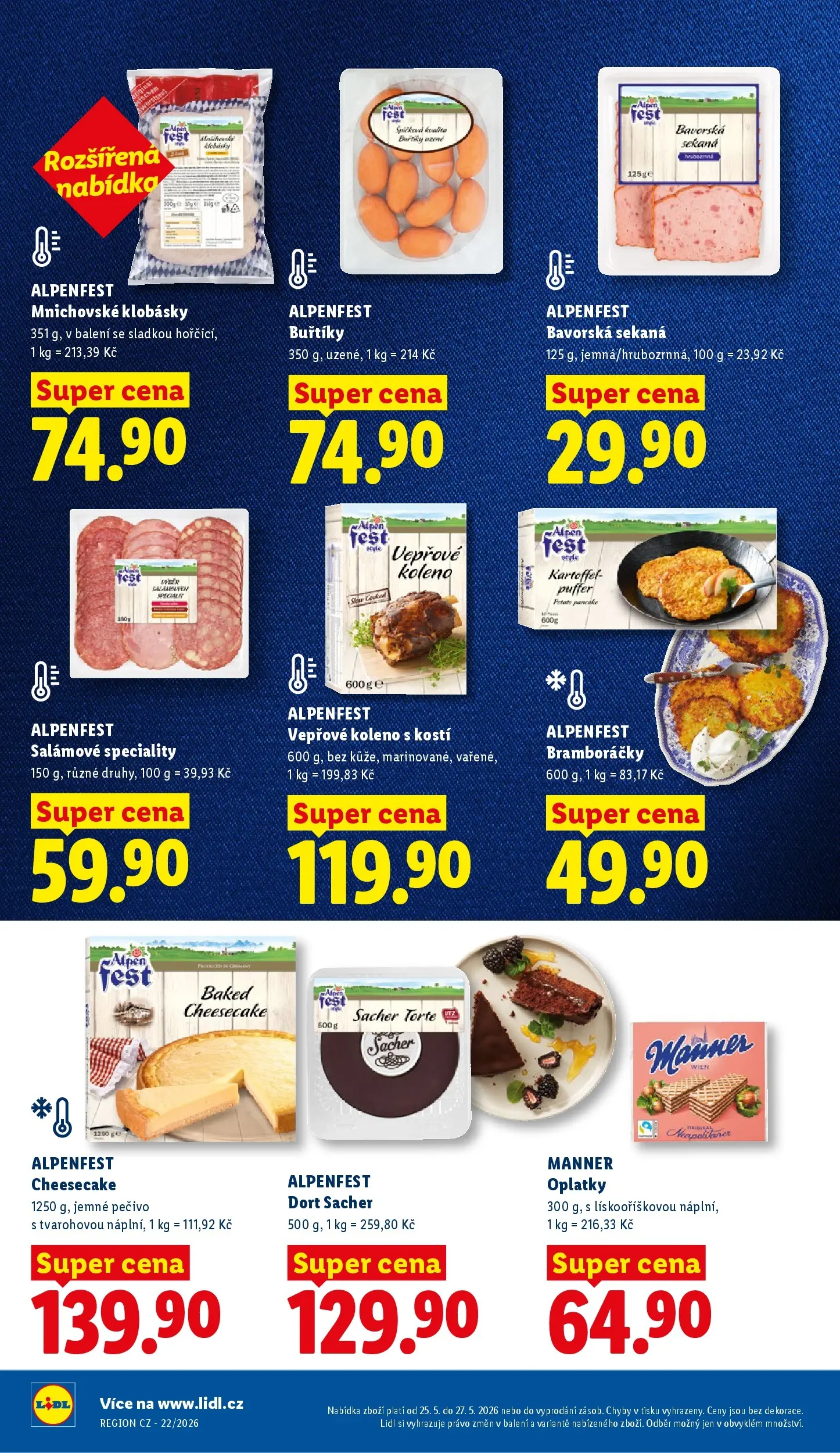 Lidl leták od 24.05.2026 - Nový akční leták | Strana: 18 | Produkty: Sekaná, Pečivo, Dort, Oplatky