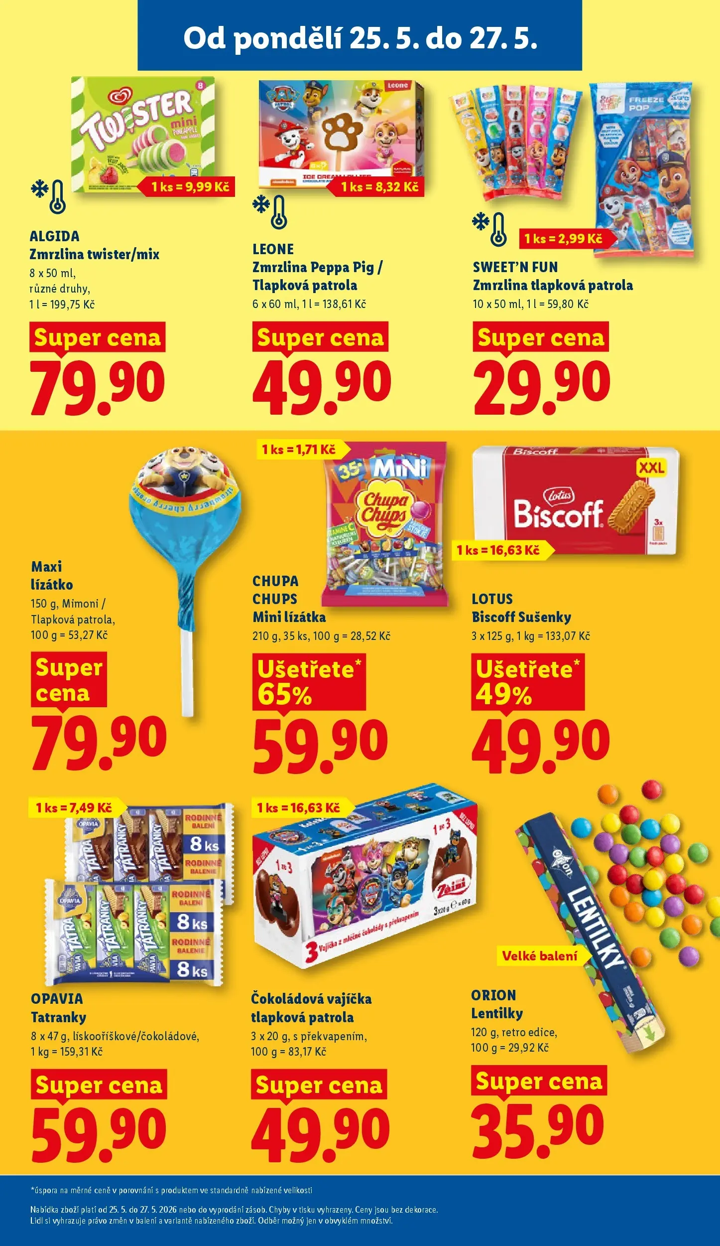 Lidl leták od 24.05.2026 - Nový akční leták | Strana: 21 | Produkty: Vajíčka, Zmrzlina, Lotus Biscoff, Lentilky
