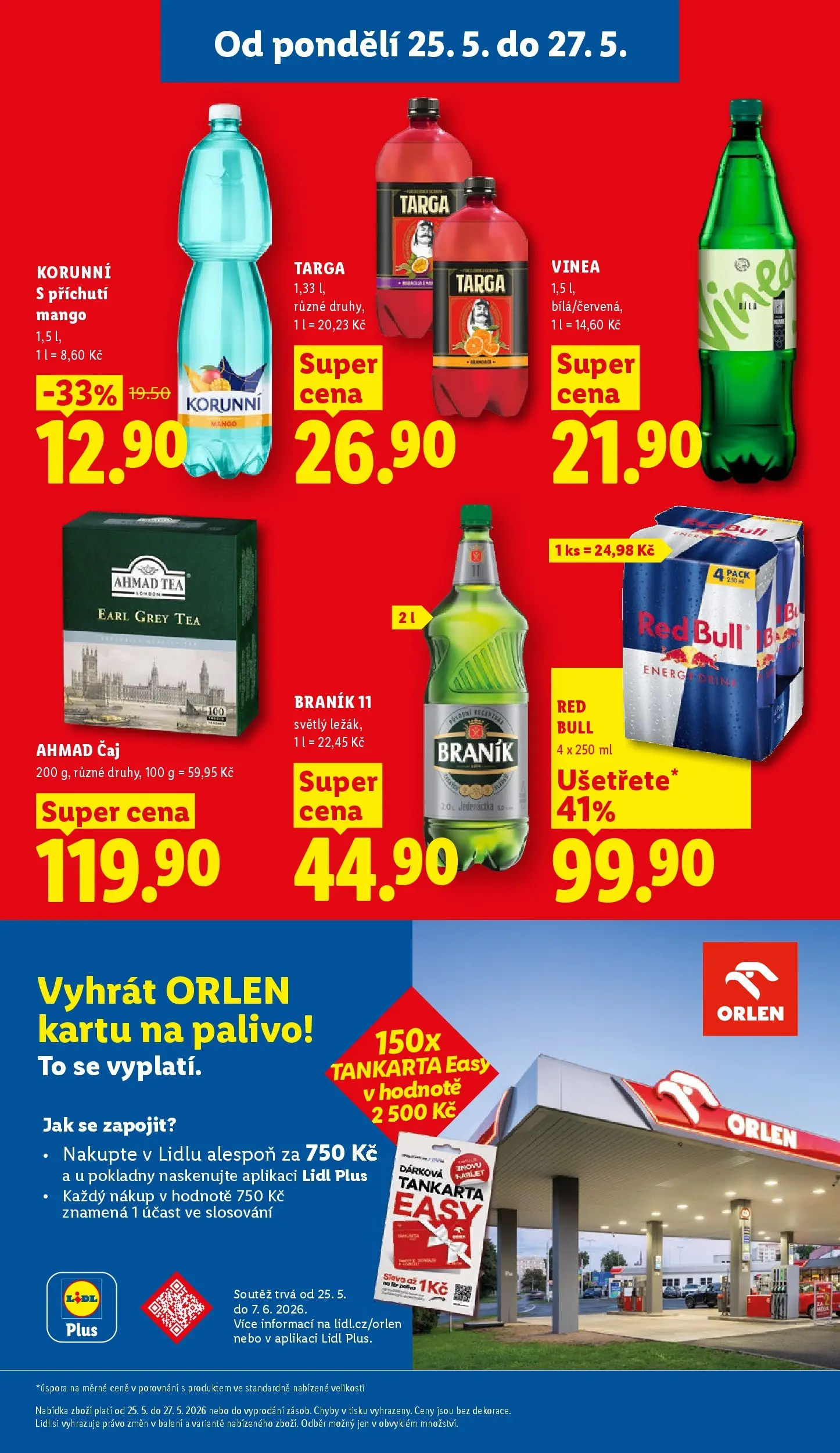 Lidl leták od 24.05.2026 - Nový akční leták | Strana: 29 | Produkty: Mango, Čaj, Braník, Red Bull