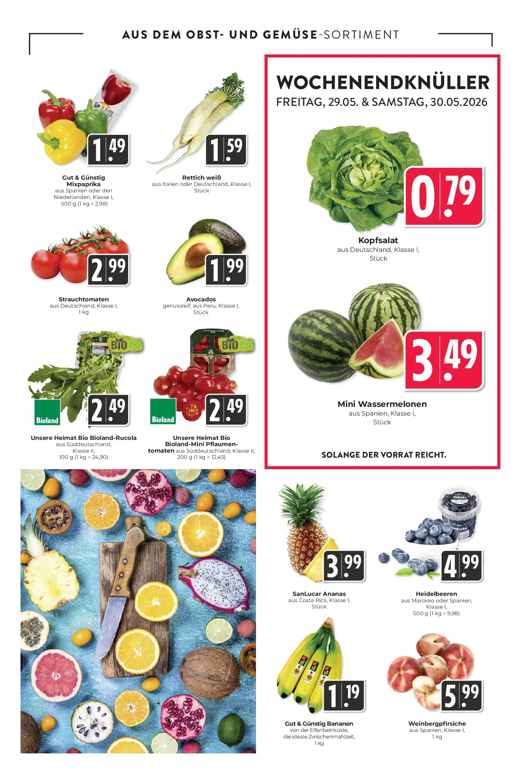 Edeka prospekt Schliengen (ab 26.05.2026) » Angebote Online | Seite: 7 | Produkte: Pflaumen, Bananen, Ananas, Heidelbeeren