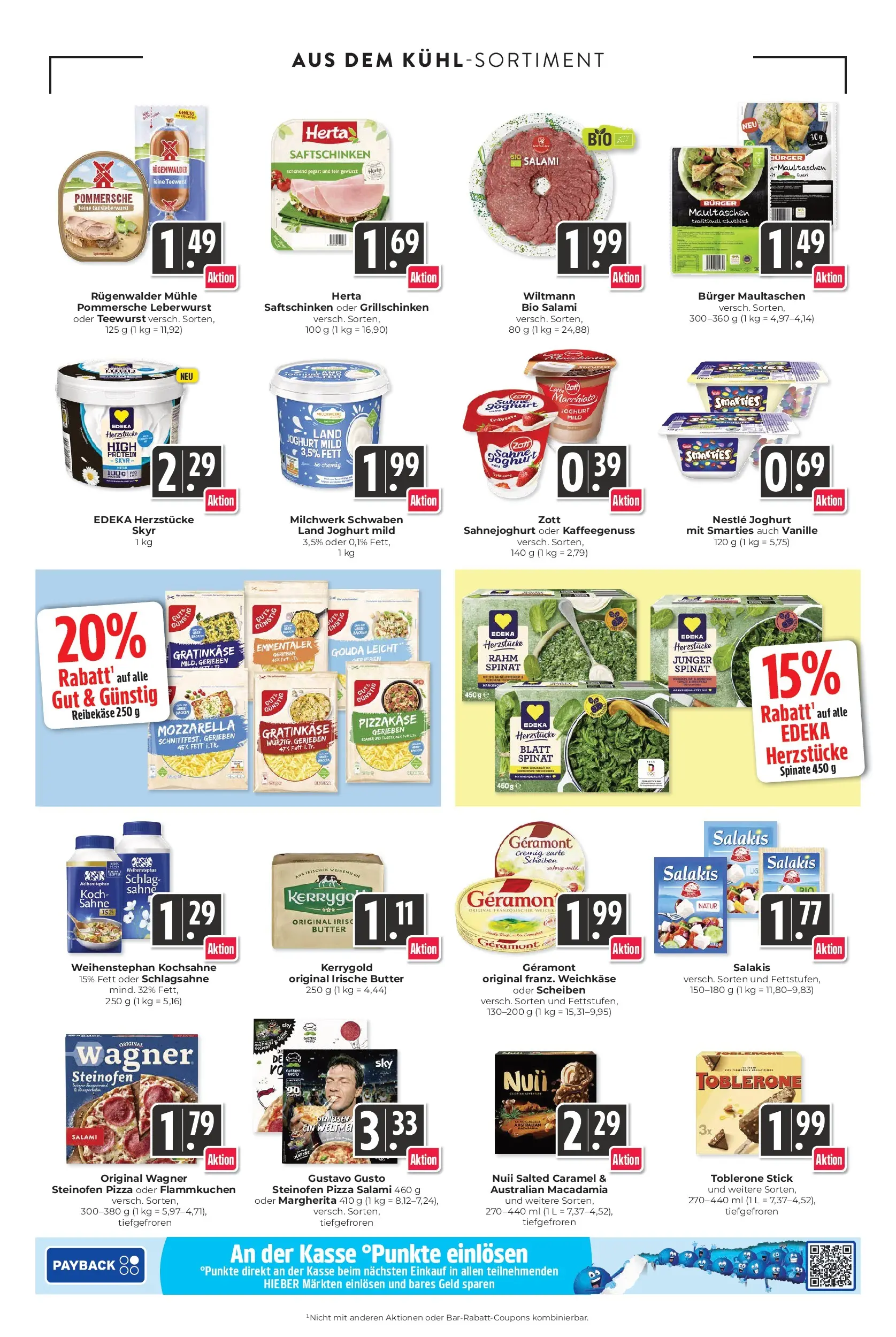 Edeka prospekt Schliengen (ab 26.05.2026) » Angebote Online | Seite: 11 | Produkte: Gustavo gusto, Mozzarella, Burger, Sahne