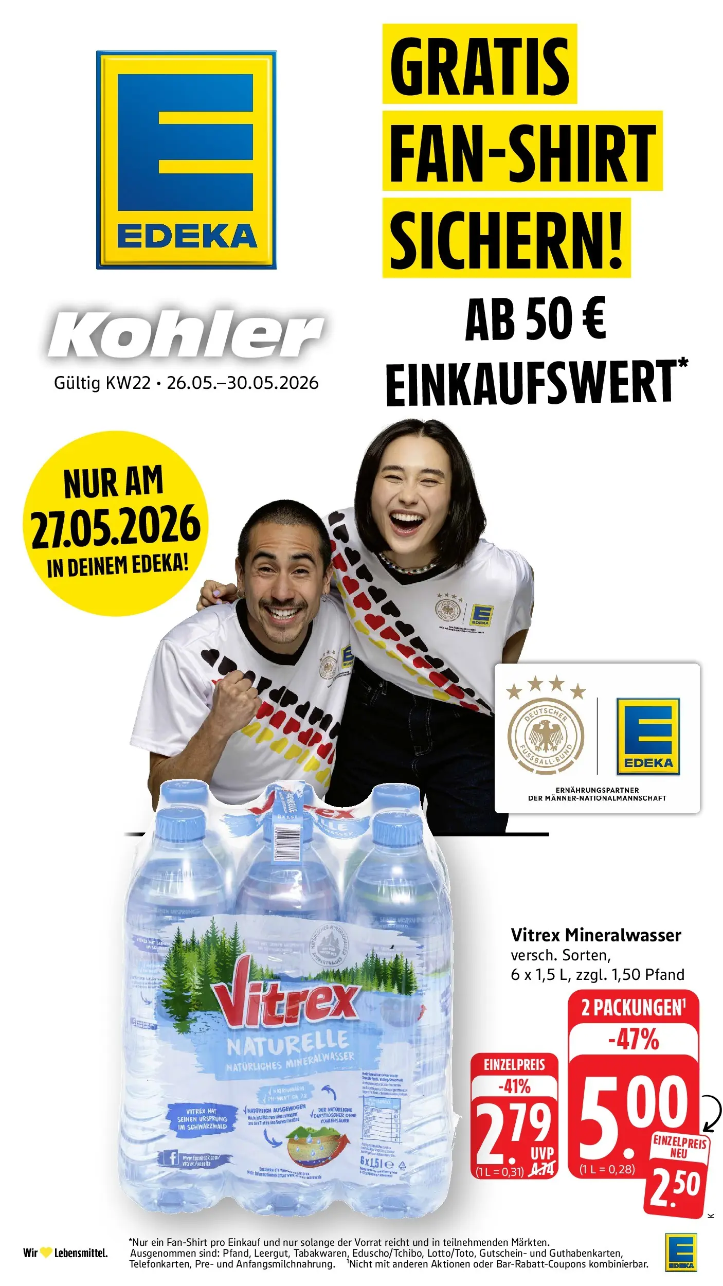 E center Prospekt Kehl (ab 26.05.2026) zum Blättern | Seite: 1 | Produkte: Mineralwasser