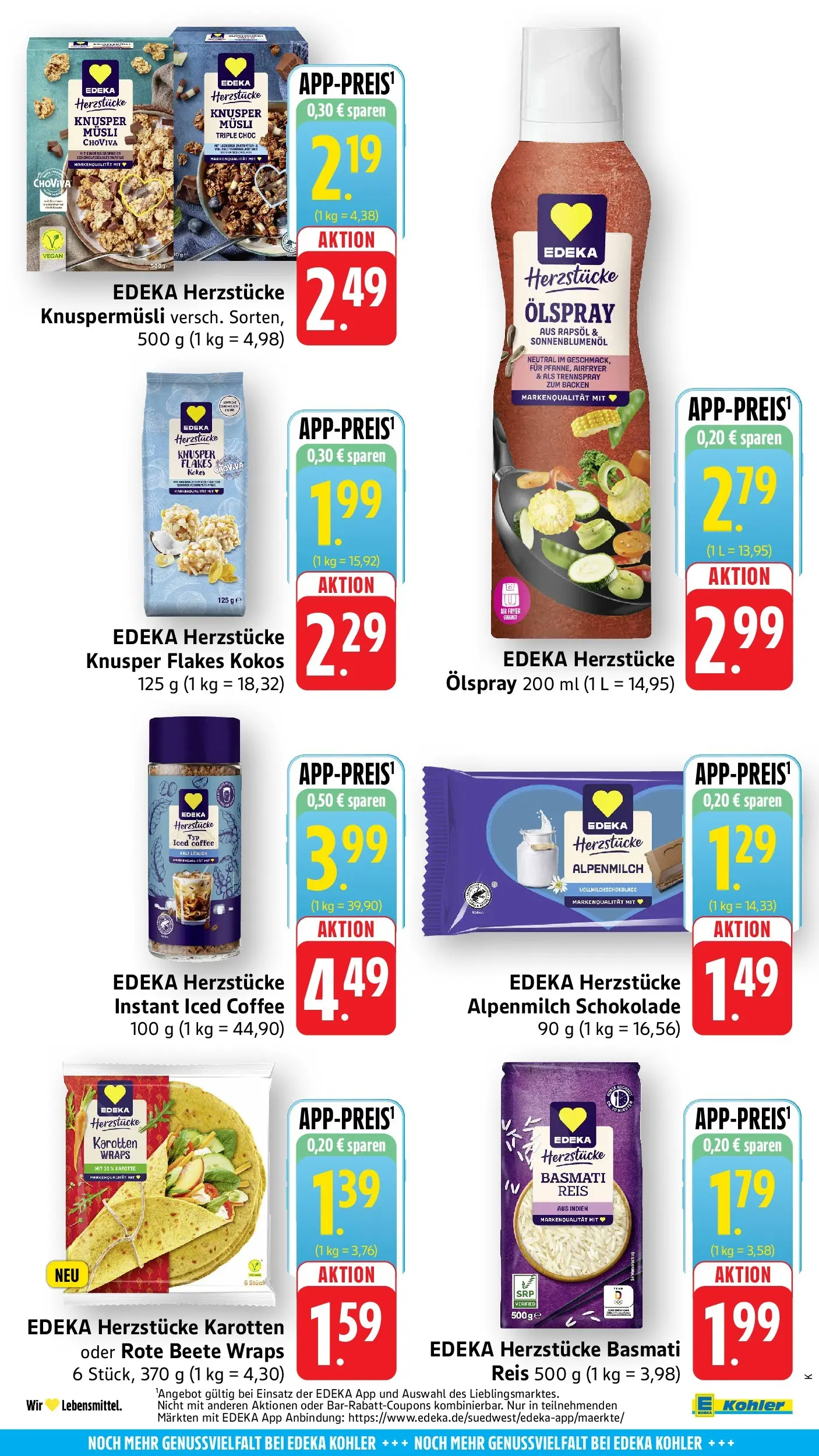 E center Prospekt Kehl (ab 26.05.2026) zum Blättern | Seite: 49 | Produkte: Musli, Sonnenblumenol, Rote Beete, Reis