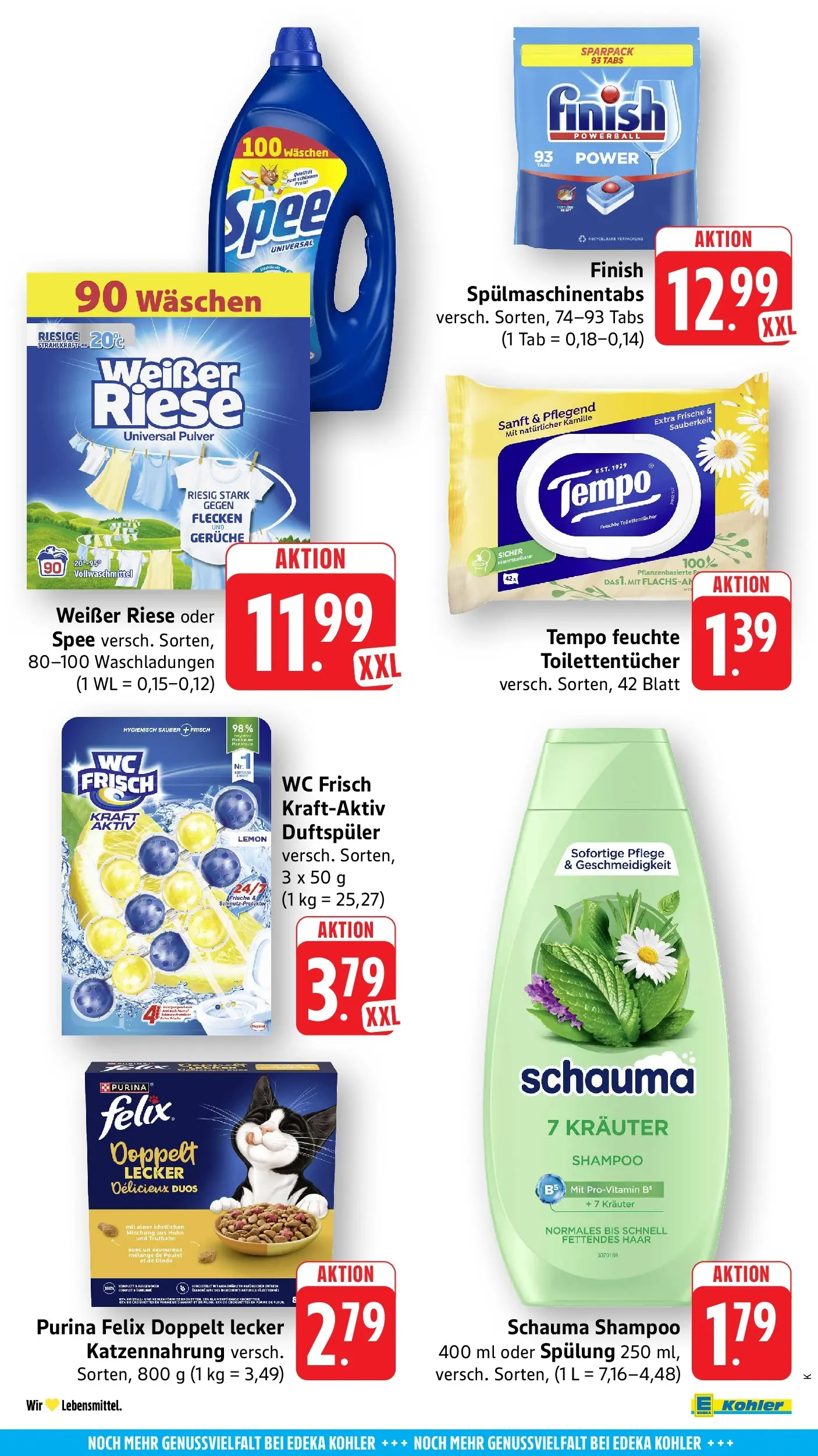 E center Prospekt Kehl (ab 26.05.2026) zum Blättern | Seite: 52 | Produkte: Schauma shampoo, Shampoo, Spülung, Spülmaschinentabs