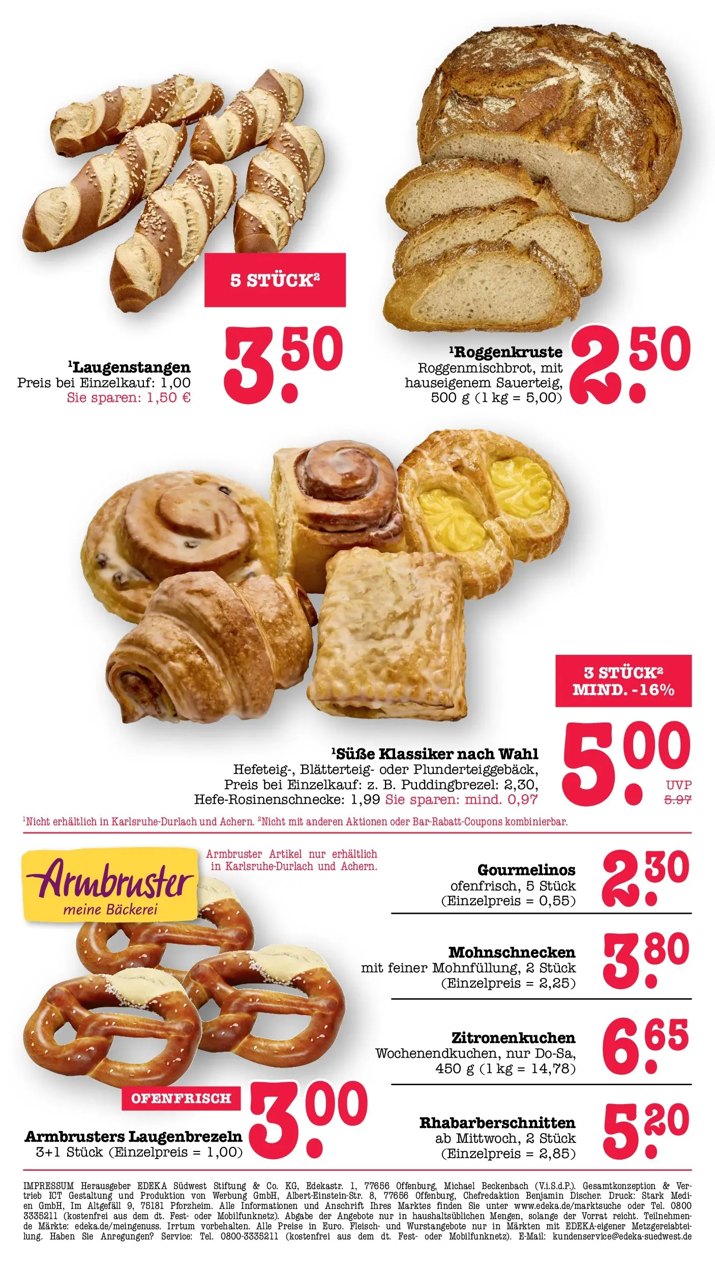Edeka prospekt Bühlertal (ab 26.05.2026) » Angebote Online | Seite: 16 | Produkte: Bäckerei, Fleisch