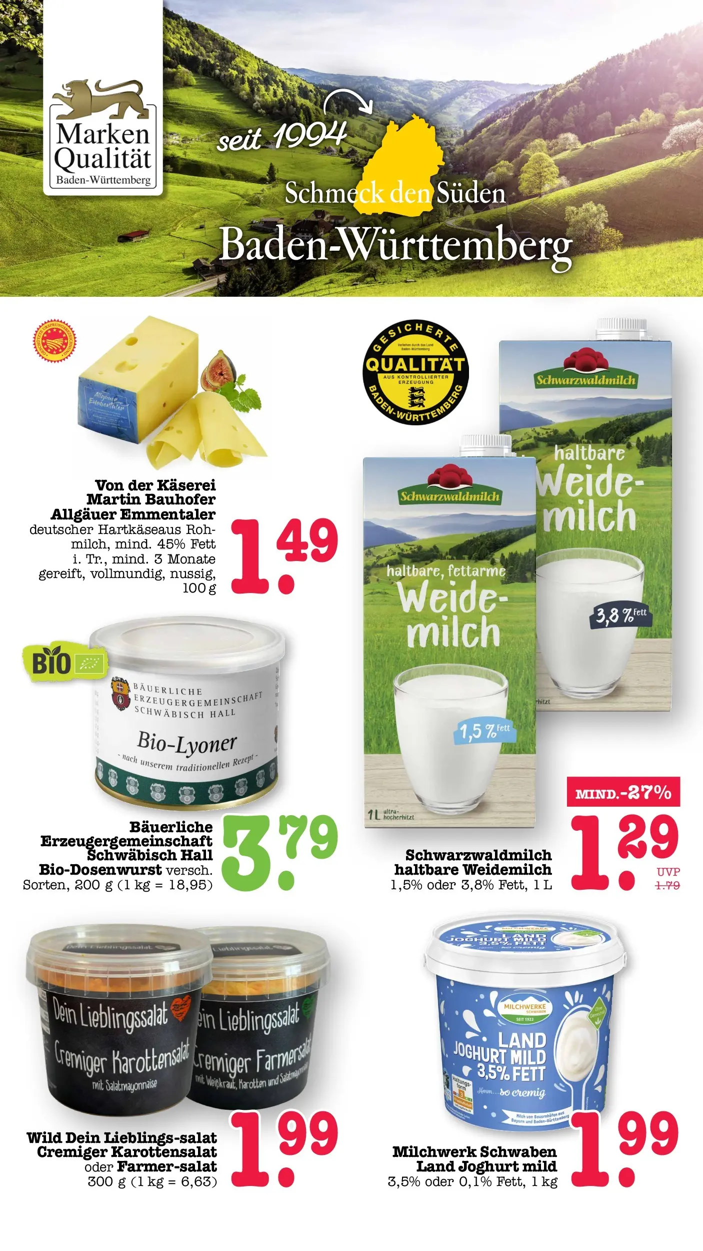 Edeka prospekt Bühlertal (ab 26.05.2026) » Angebote Online | Seite: 51 | Produkte: Milch, Joghurt
