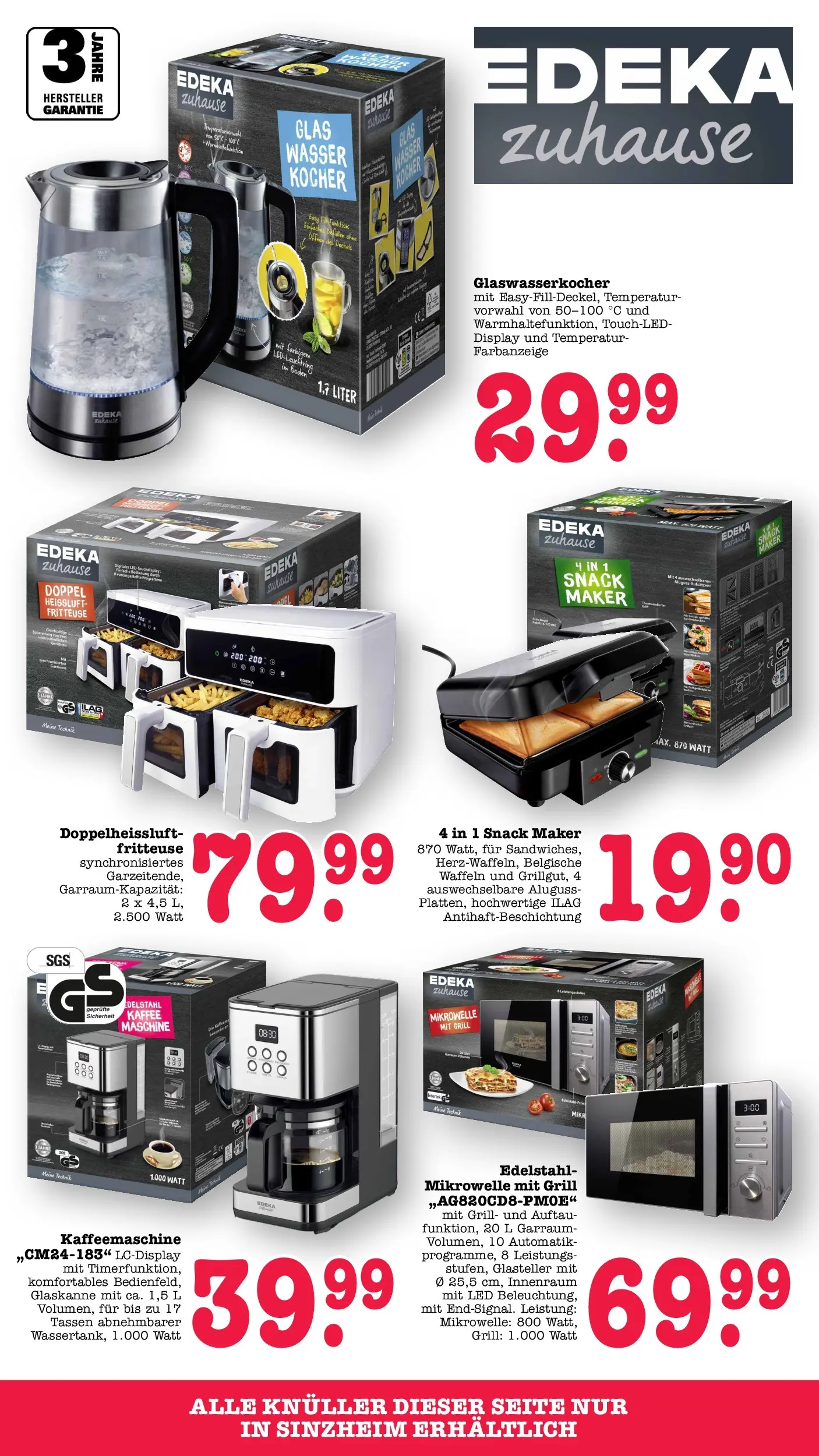 Edeka prospekt Bühlertal (ab 26.05.2026) » Angebote Online | Seite: 76 | Produkte: Mikrowelle, Grill, Waffeln, Wasser