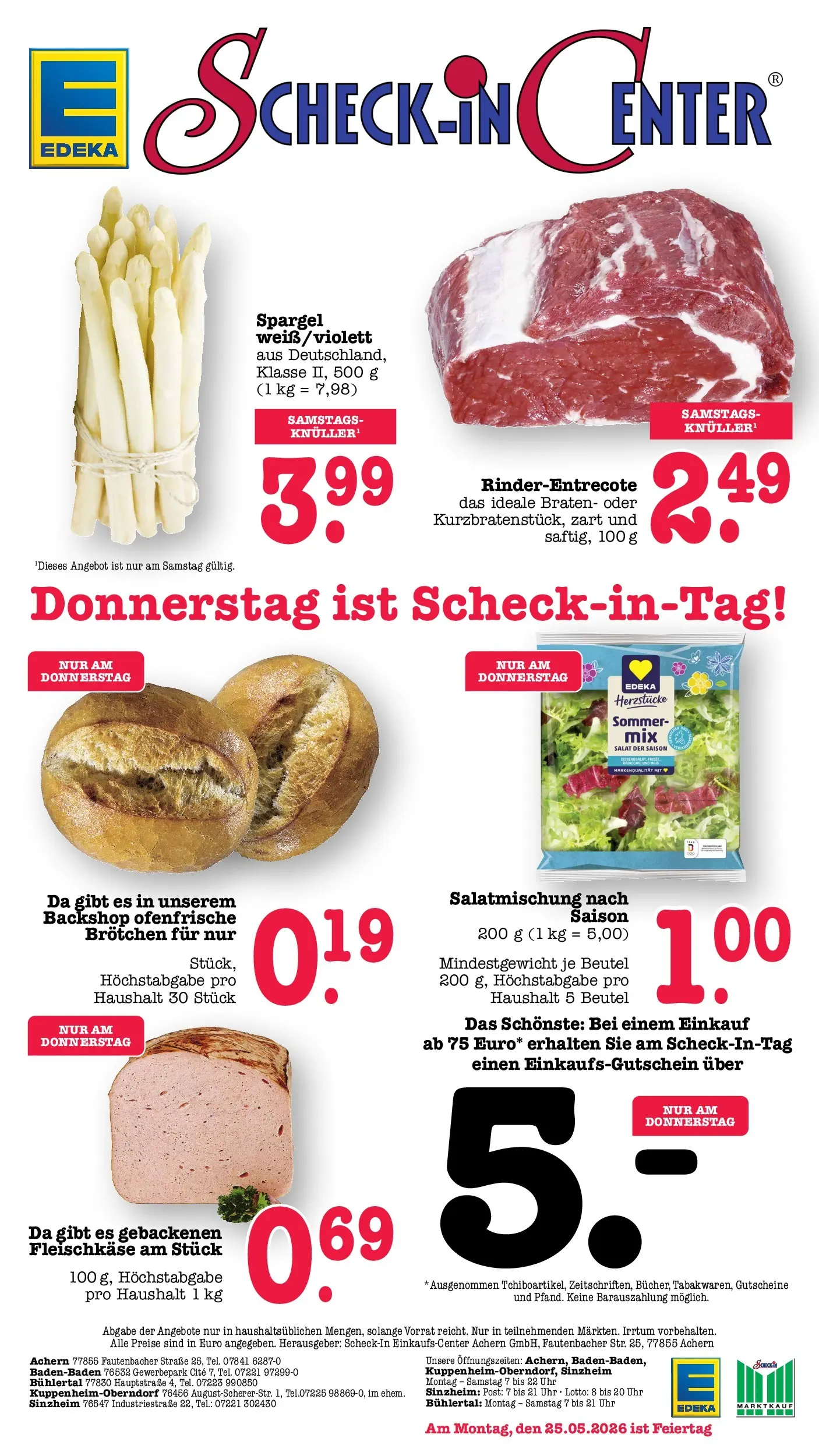 Edeka prospekt Bühlertal (ab 26.05.2026) » Angebote Online | Seite: 92 | Produkte: Spargel, Ofenfrische, Salat, Uhr